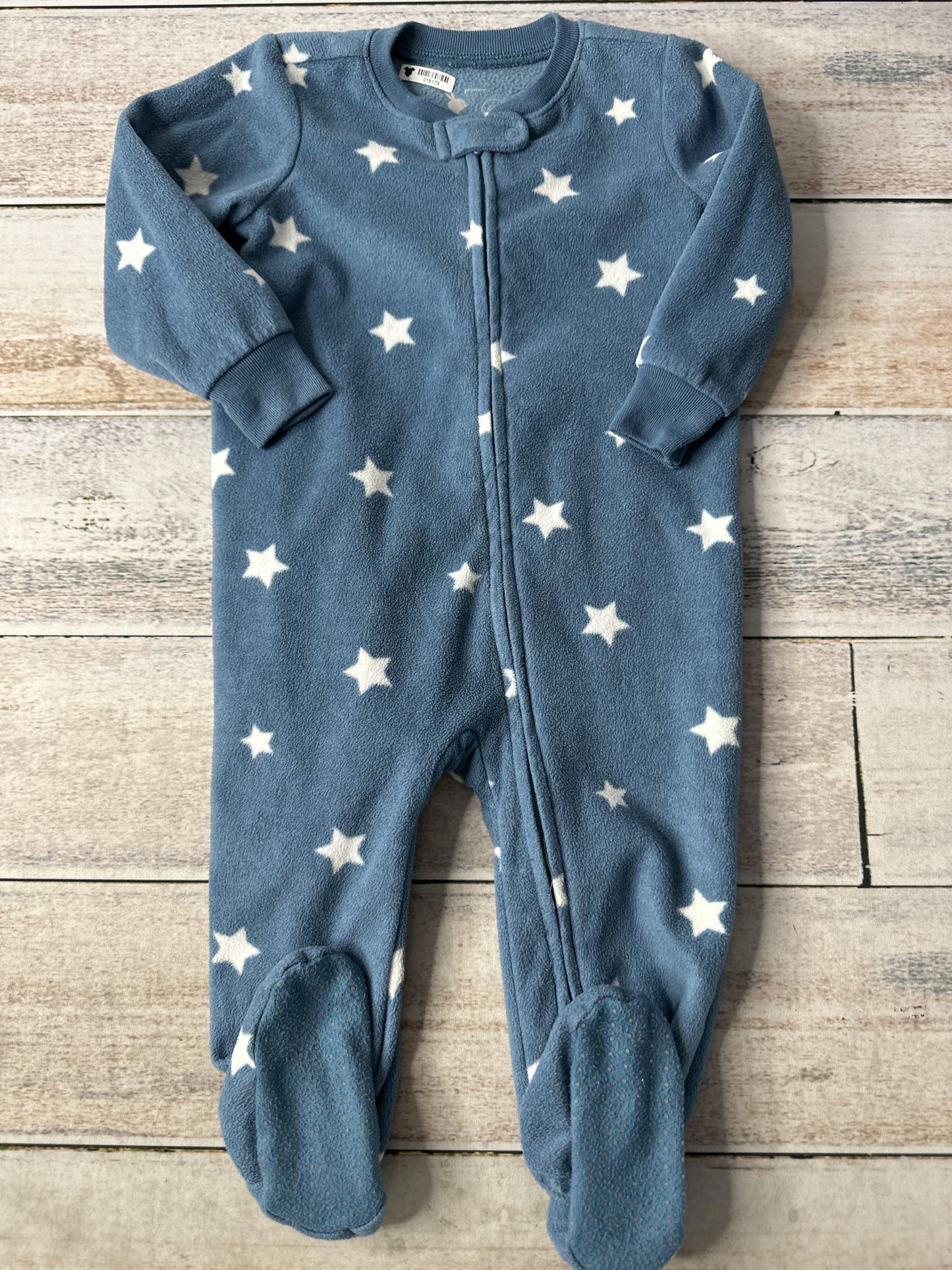 Primary Unisex Light Blue | Stars Pajamas Size: 12M Light Blue | Stars