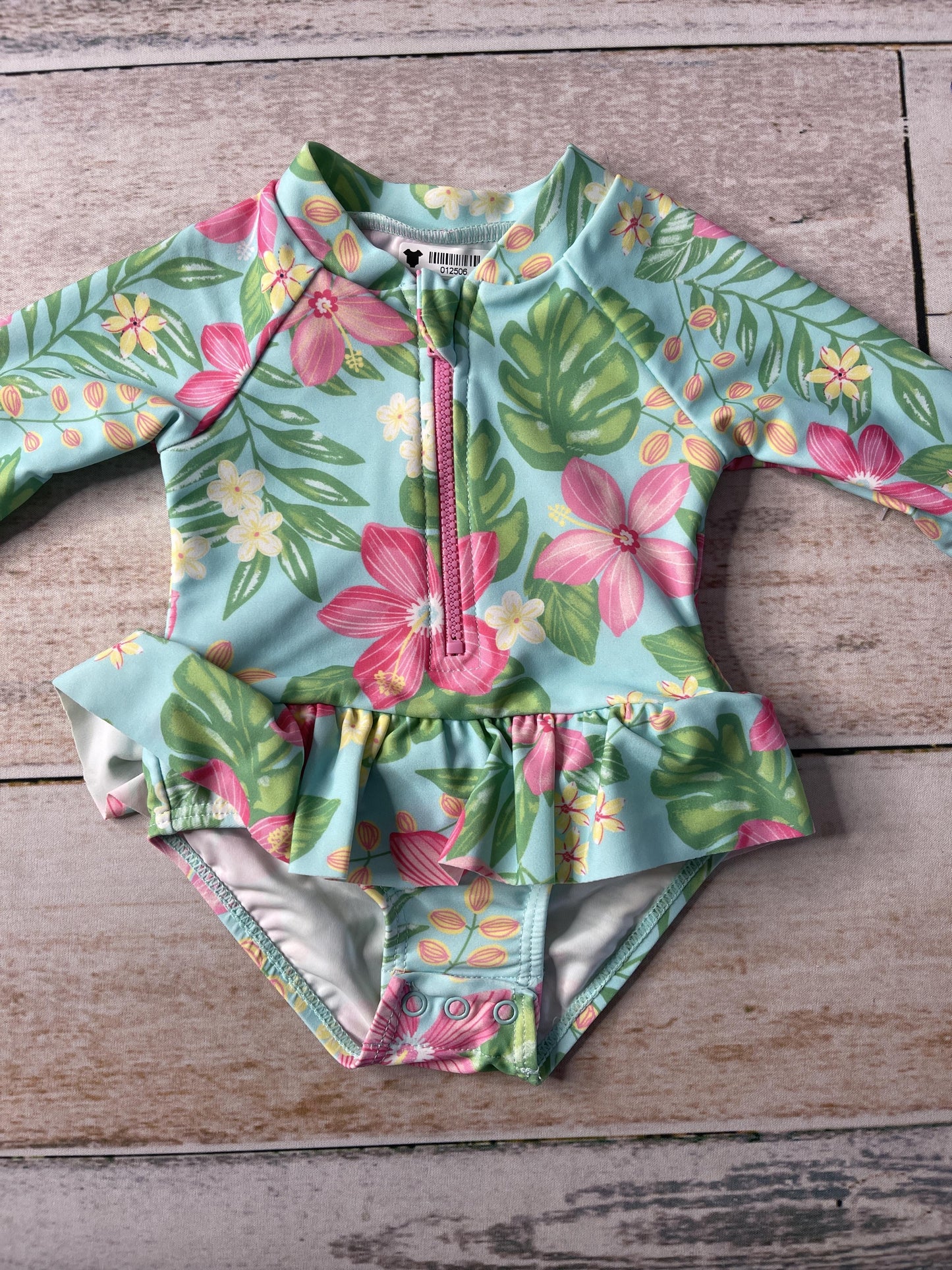 Little Me Girls Light Blue | Turquoise | pink Swimwear Size: 0-3 months Light Blue | Turquoise | pink