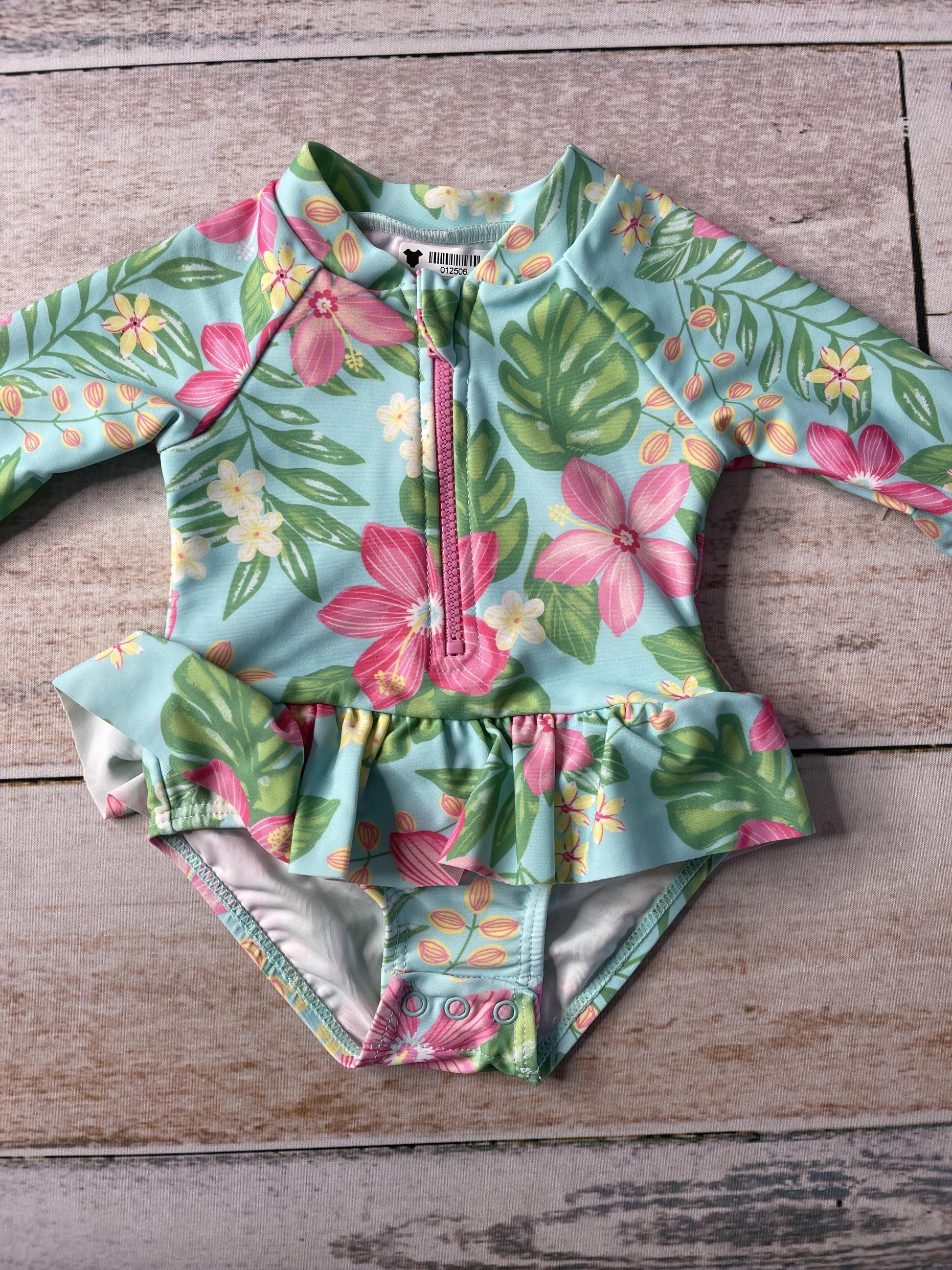 Little Me Girls Light Blue | Turquoise | pink Swimwear Size: 0-3 months Light Blue | Turquoise | pink