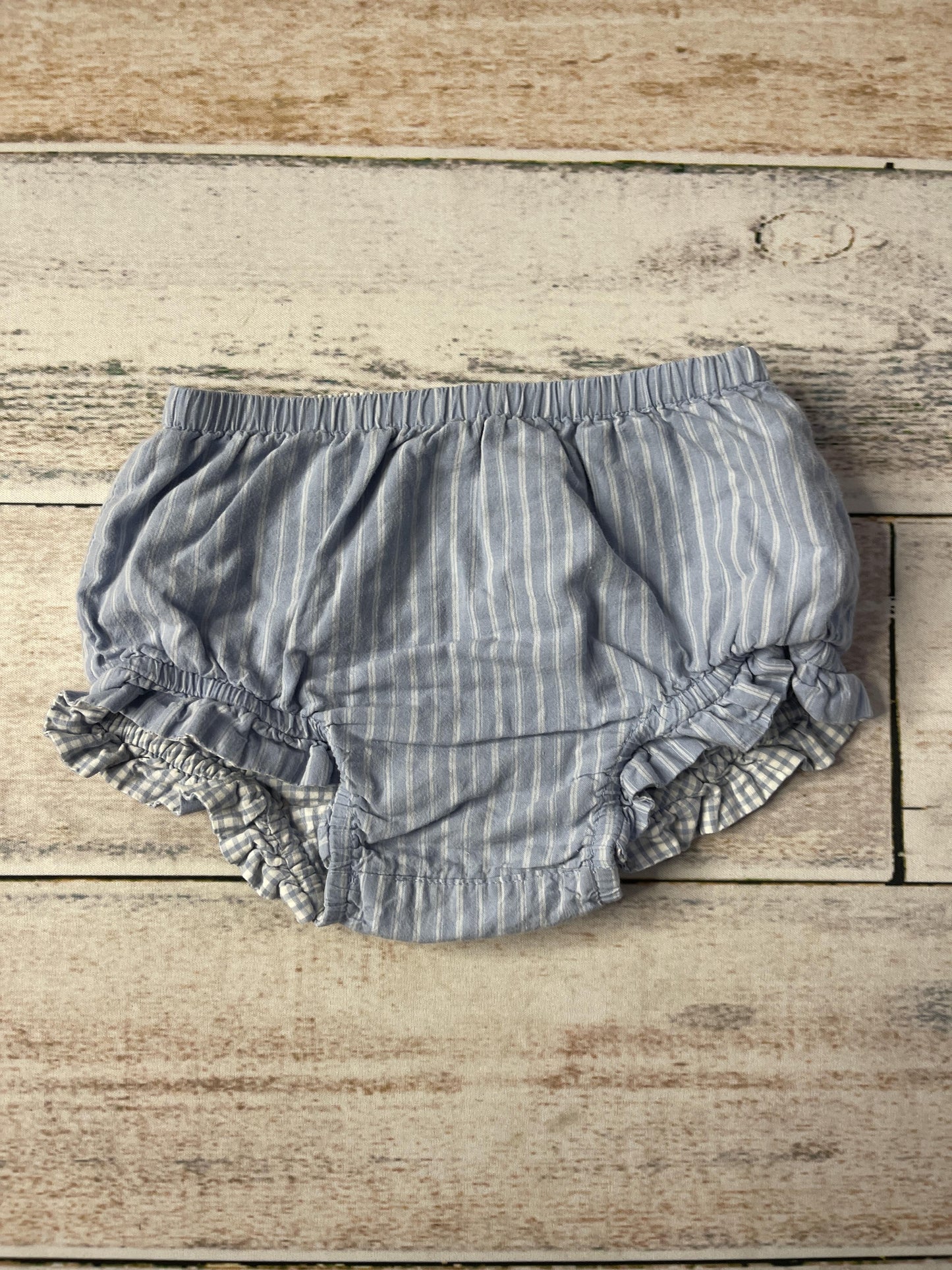 Gap Girls Light Blue | White | Stripe Shirt Size: 6-12 months Light Blue | White | Stripe