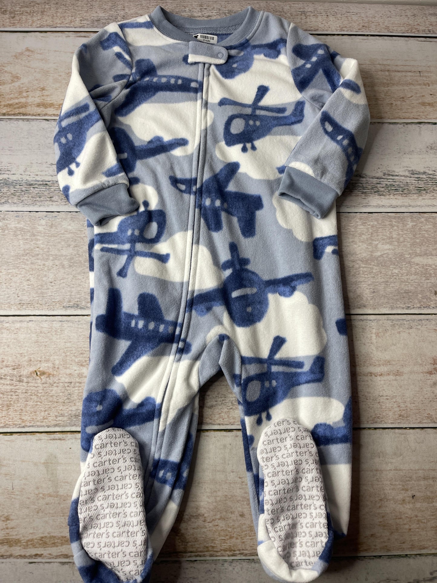 Carters Unisex Light Blue | White Pajamas Size: 18 months Light Blue | White