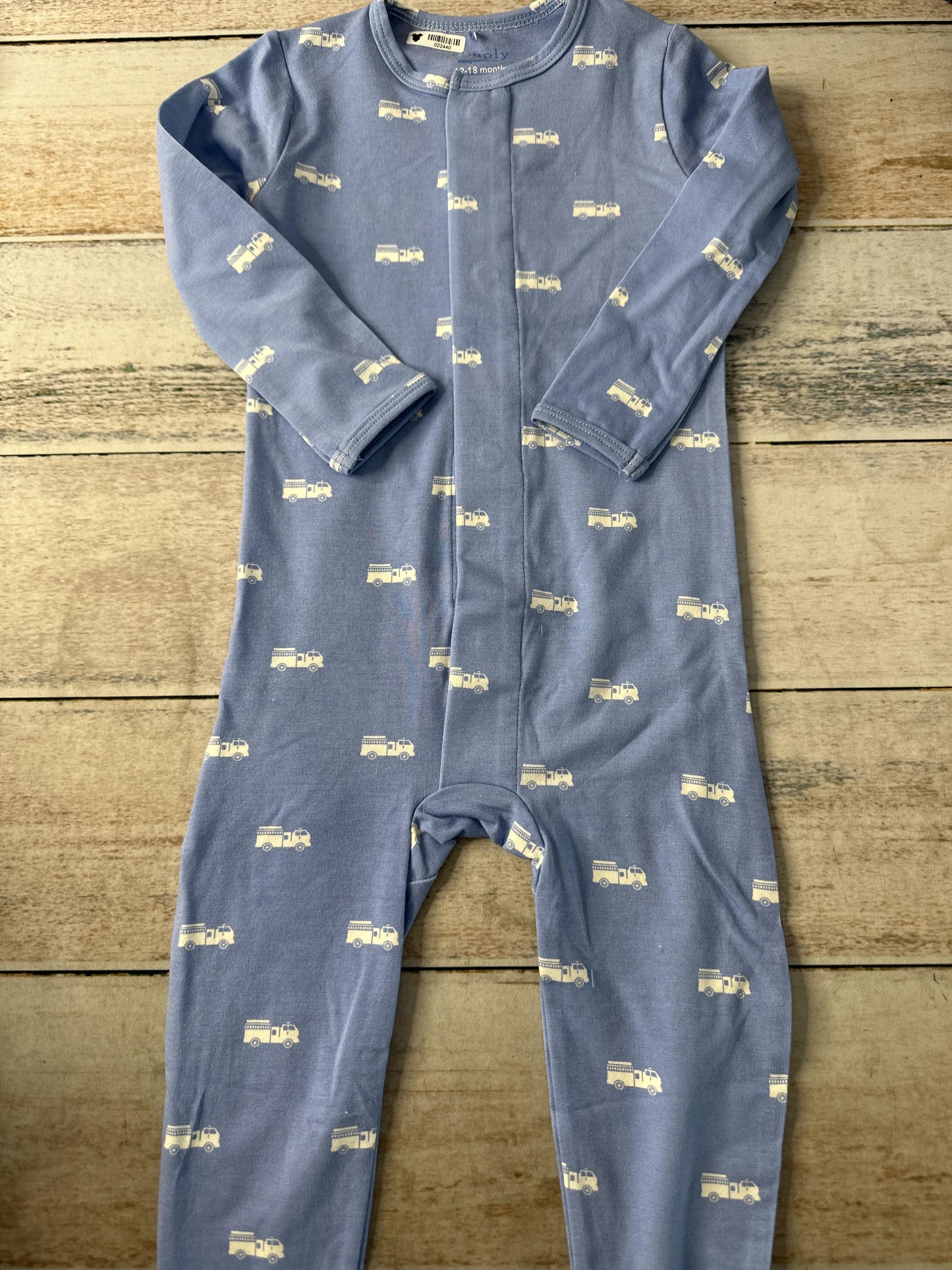 Simply Magnetic Me Unisex Light Blue | White Pajamas Size: 12-18 months Light Blue | White