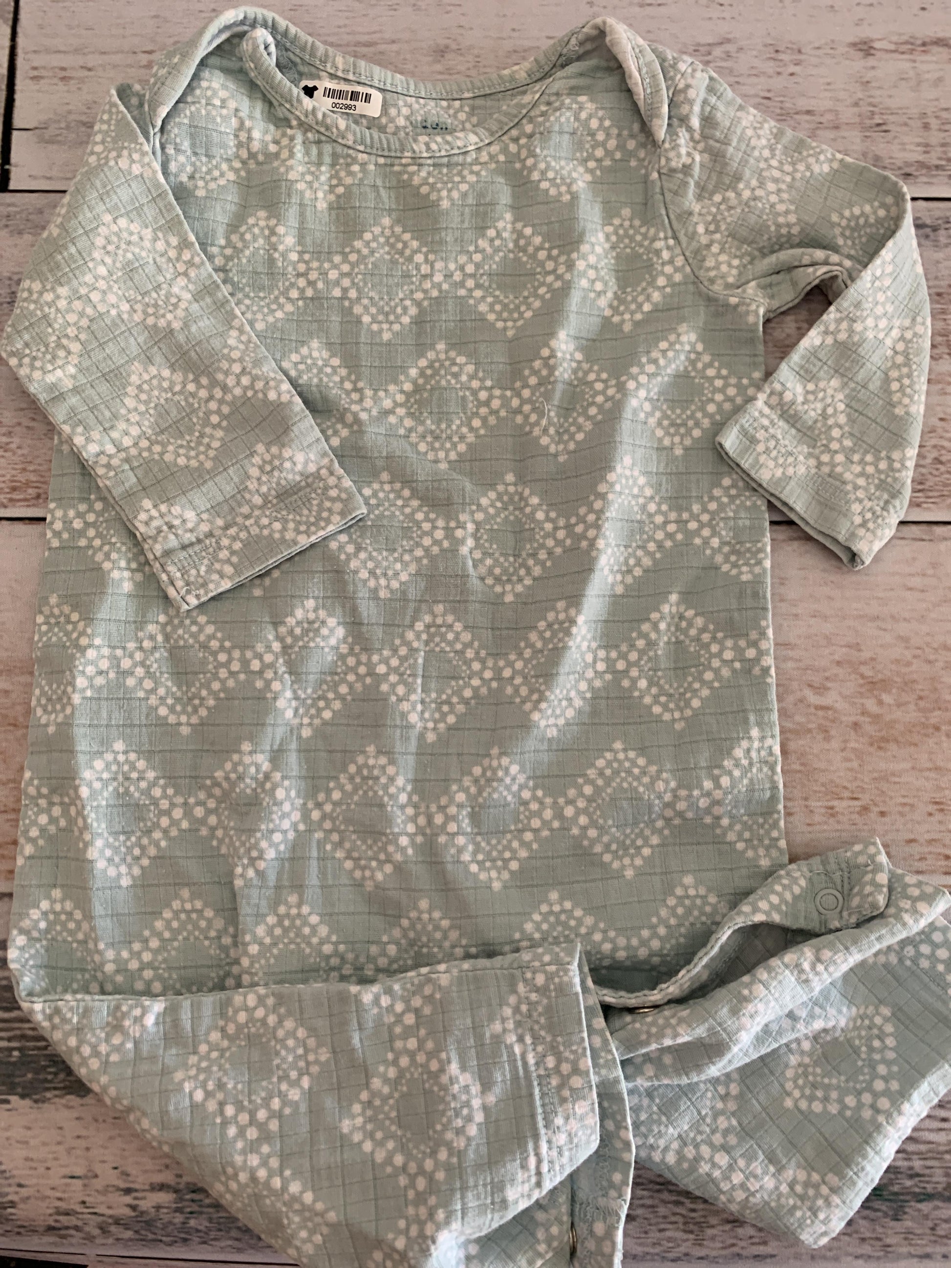 Aden + Anais Unisex Light Blue | White Long Sleeve Outfit Size: 3-6 months Light Blue | White