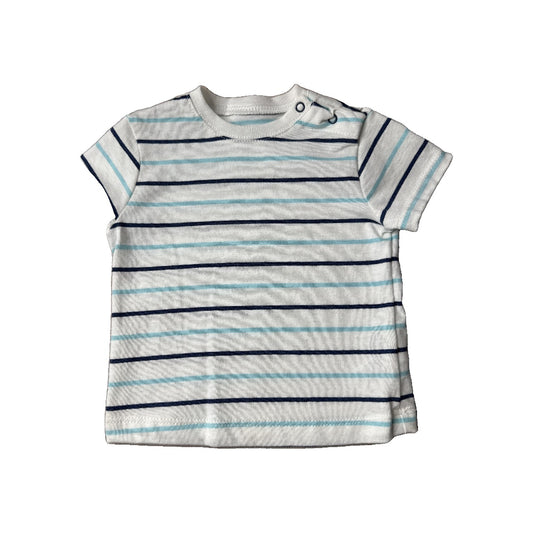Little Me Boys Light Blue | White T-Shirt Size: 3-6 months Light Blue | White