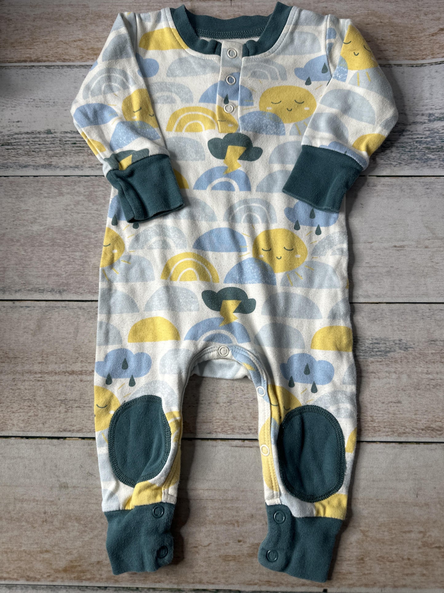 Cat & Dogma Boys Light Blue | Yellow | Sun Long Sleeve Outfit Size: 3-6 months Light Blue | Yellow | Sun
