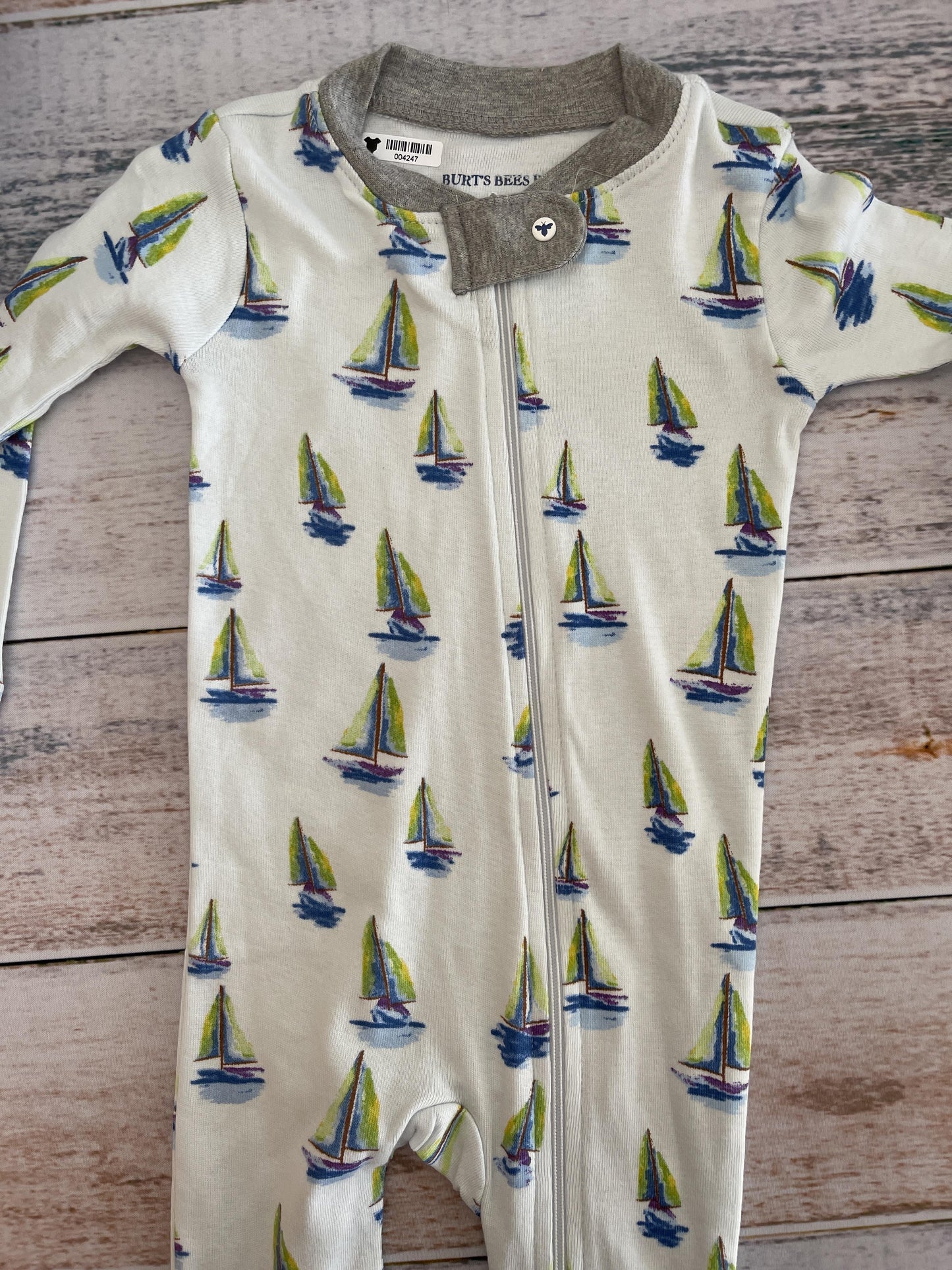 Burt's Bees Unisex Light Blue Pajamas Size: 12 months Light Blue