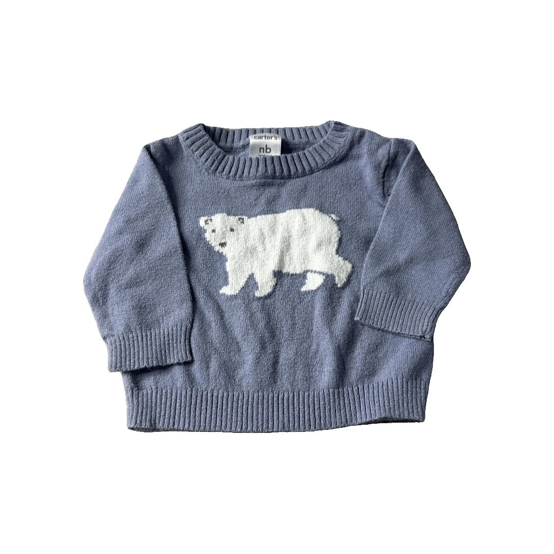 Carters Unisex Light Blue Sweater Size: Newborn Light Blue
