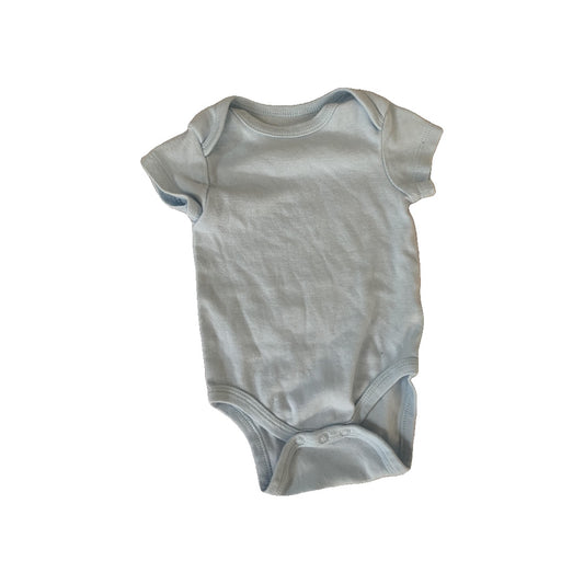 Little Me Boys Light Blue Onesie Size: 0-3 months Light Blue
