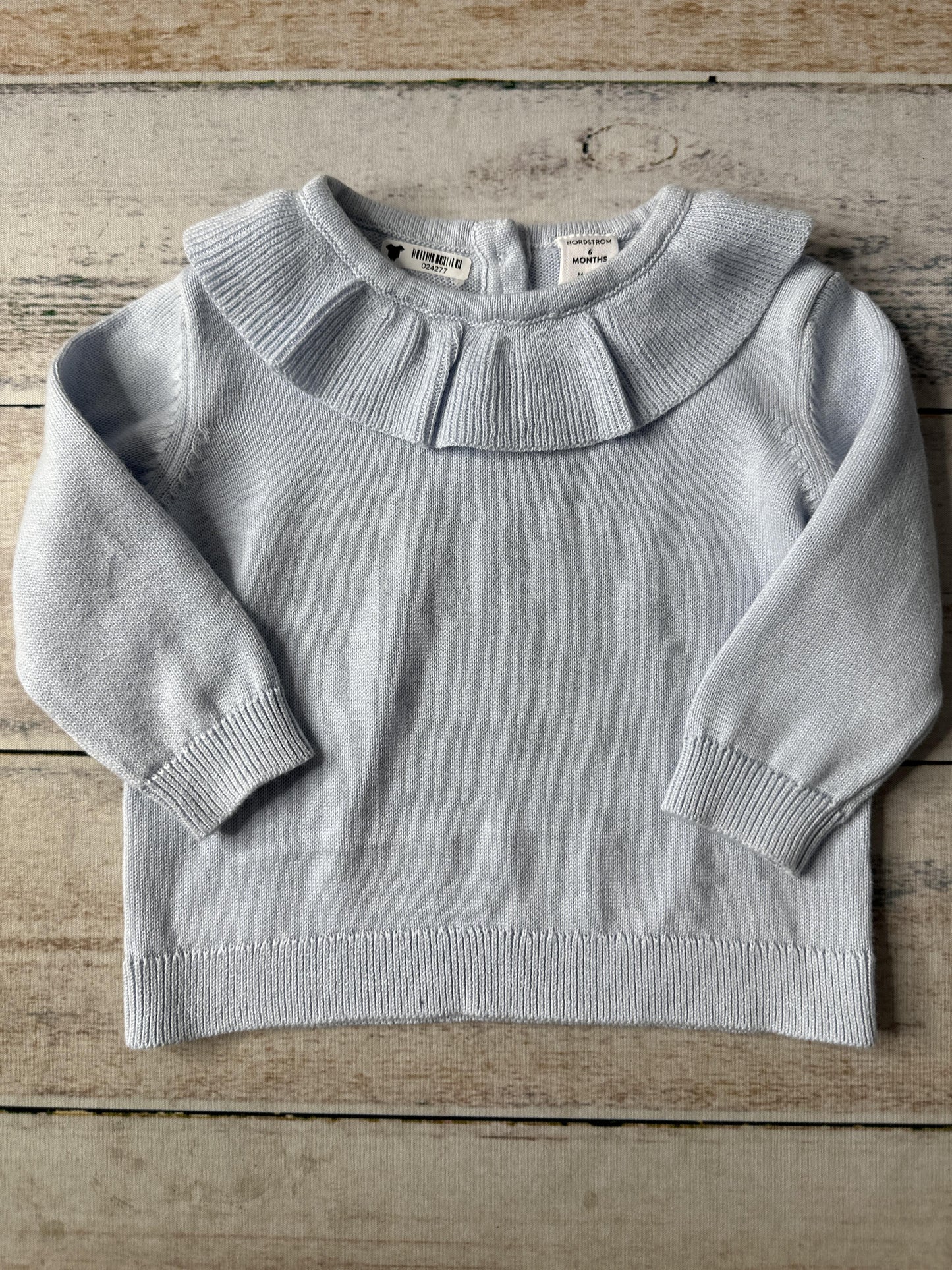 Nordstrom Girls Light Blue Sweater Size: 3-6 months Light Blue