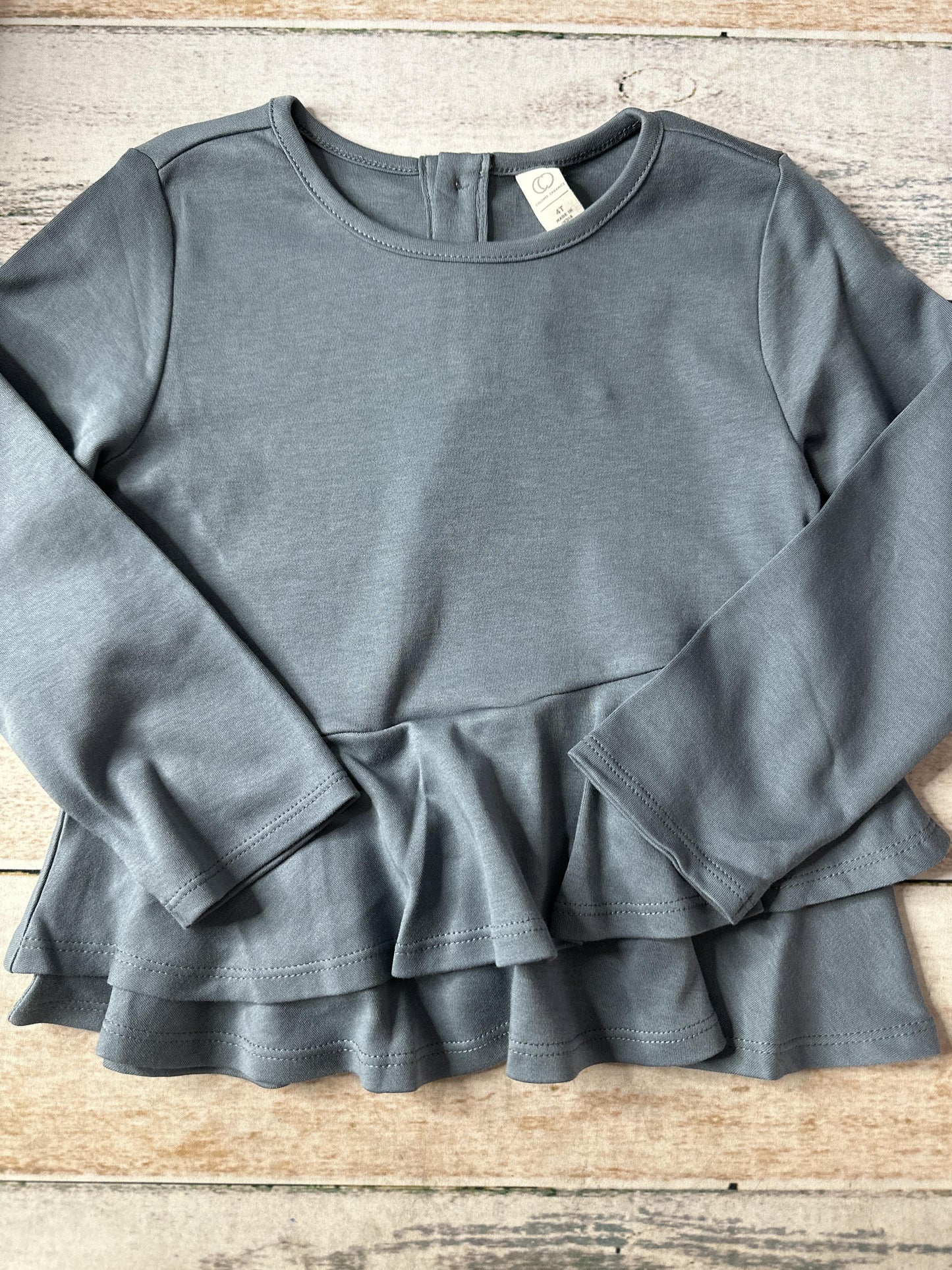 Colored Organics Girls Light Blue Long Sleeve T-Shirt Size: 4T Light Blue