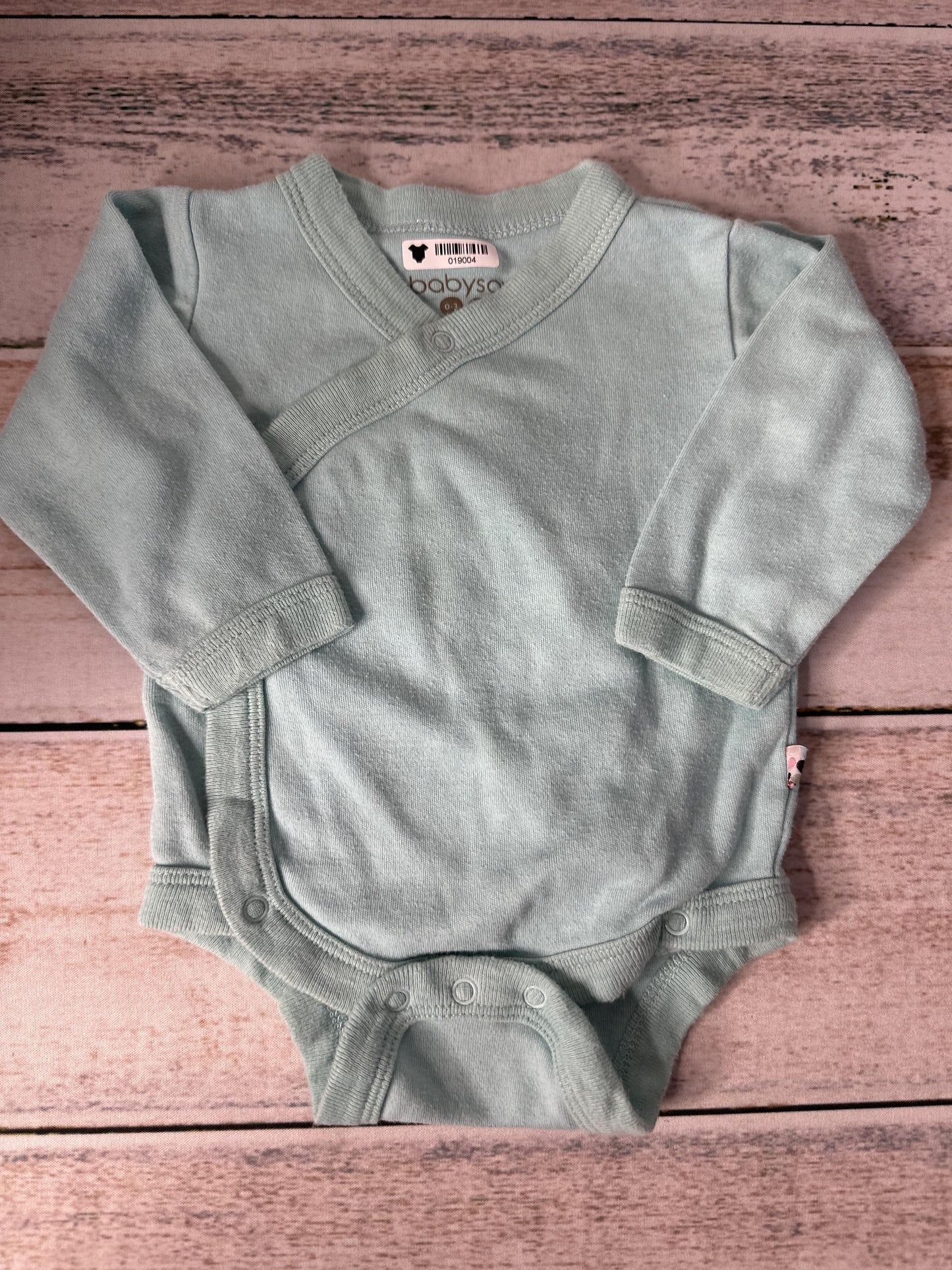 Babysoy Boys Light Blue Onesie Size: 0-3 months Light Blue