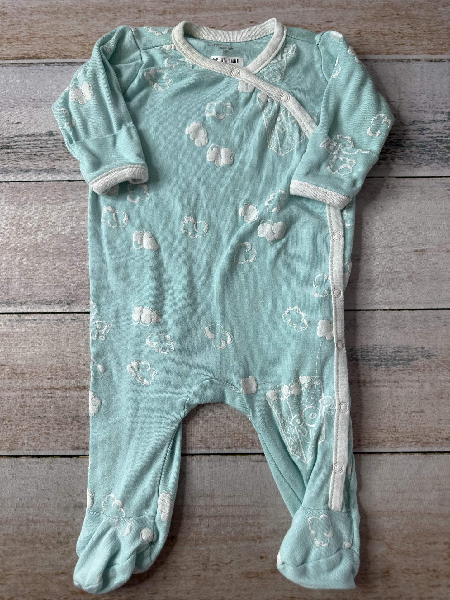 Under The Nile Unisex Light Blue Pajamas Size: 0-3 months Light Blue
