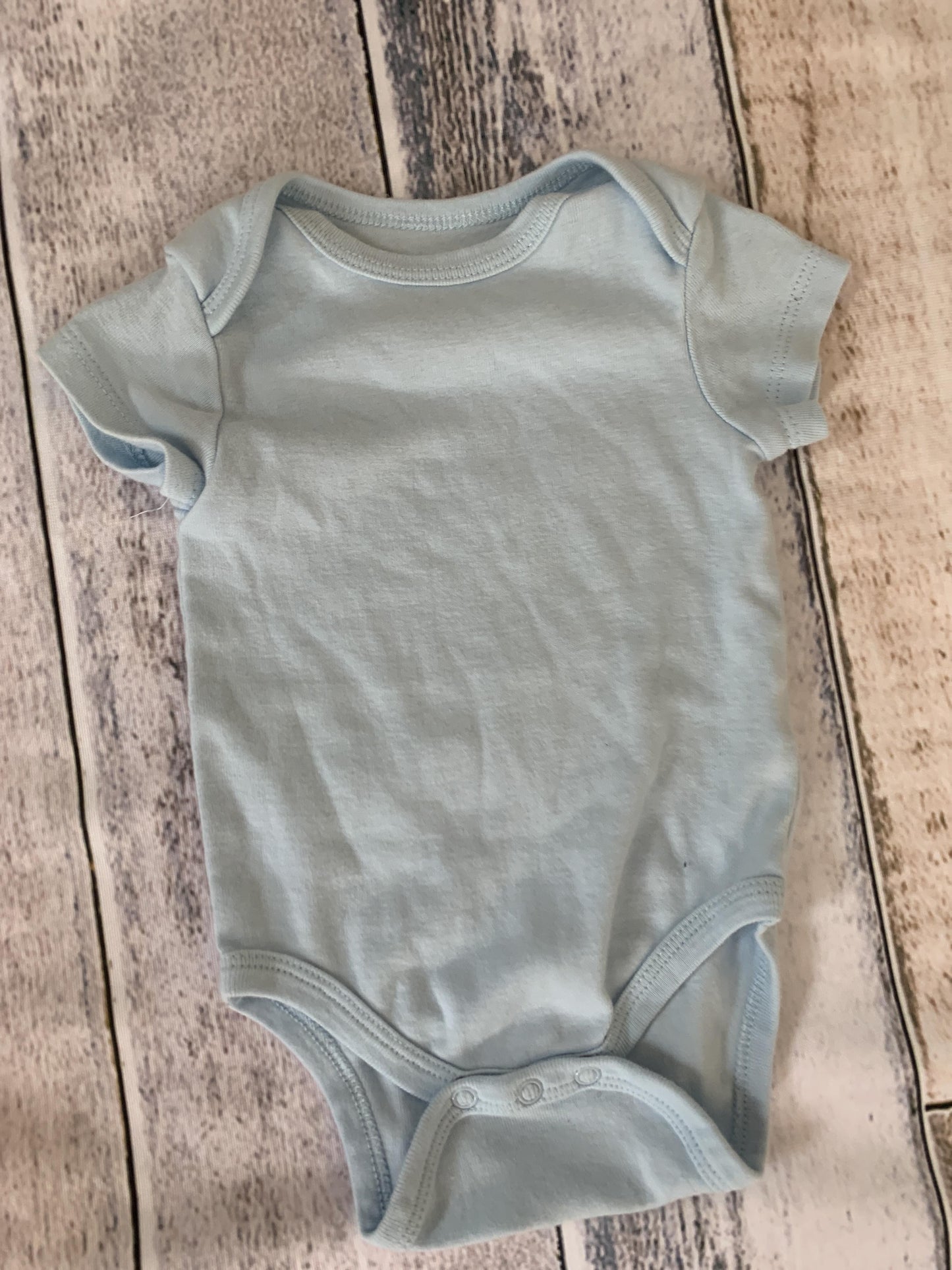 Little Me Boys Light Blue Onesie Size: 0-3 months Light Blue