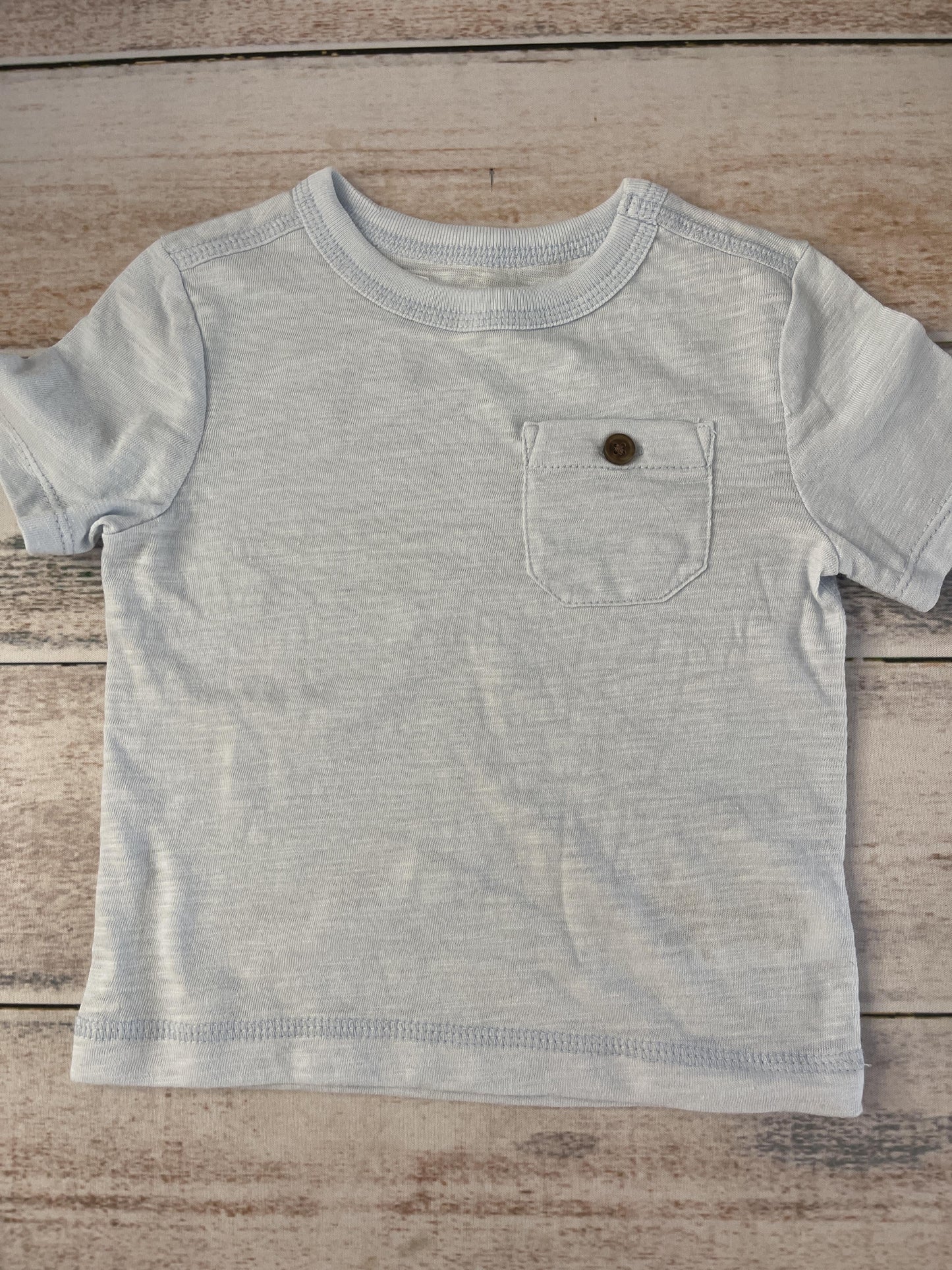 Old Navy Unisex Light Blue T-Shirt Size: 12-18 months Light Blue