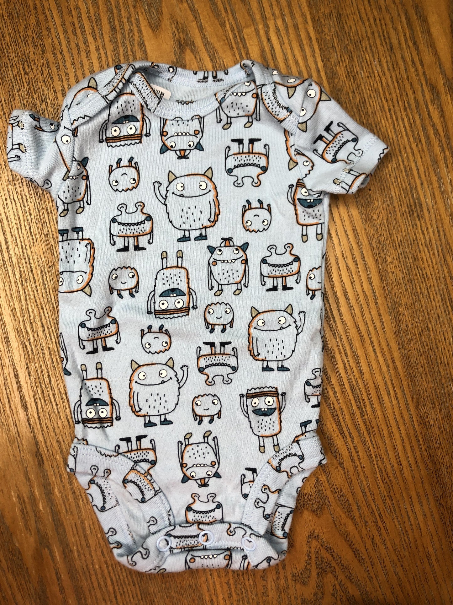 Carters Unisex Light Blue Onesie Size: Newborn Light Blue