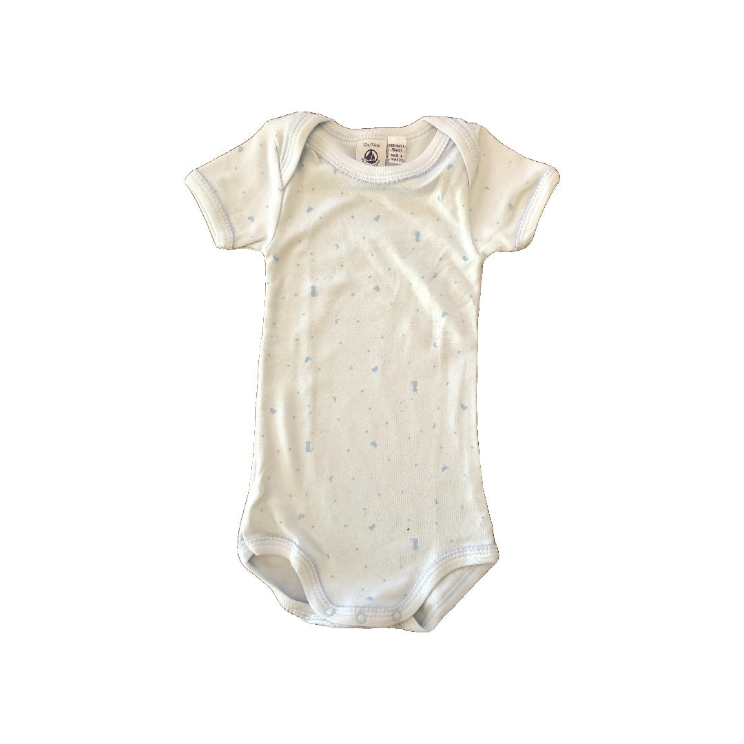 Petit Bateau Boys Light Blue Onesie Size: 12 months Light Blue