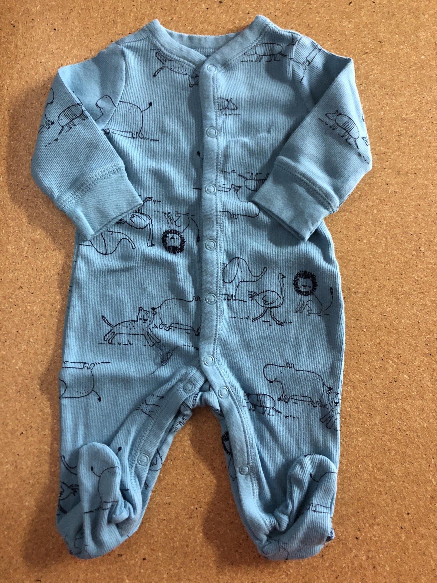 Carters Boys Light Blue Pajamas Size: 0-3 months Light Blue
