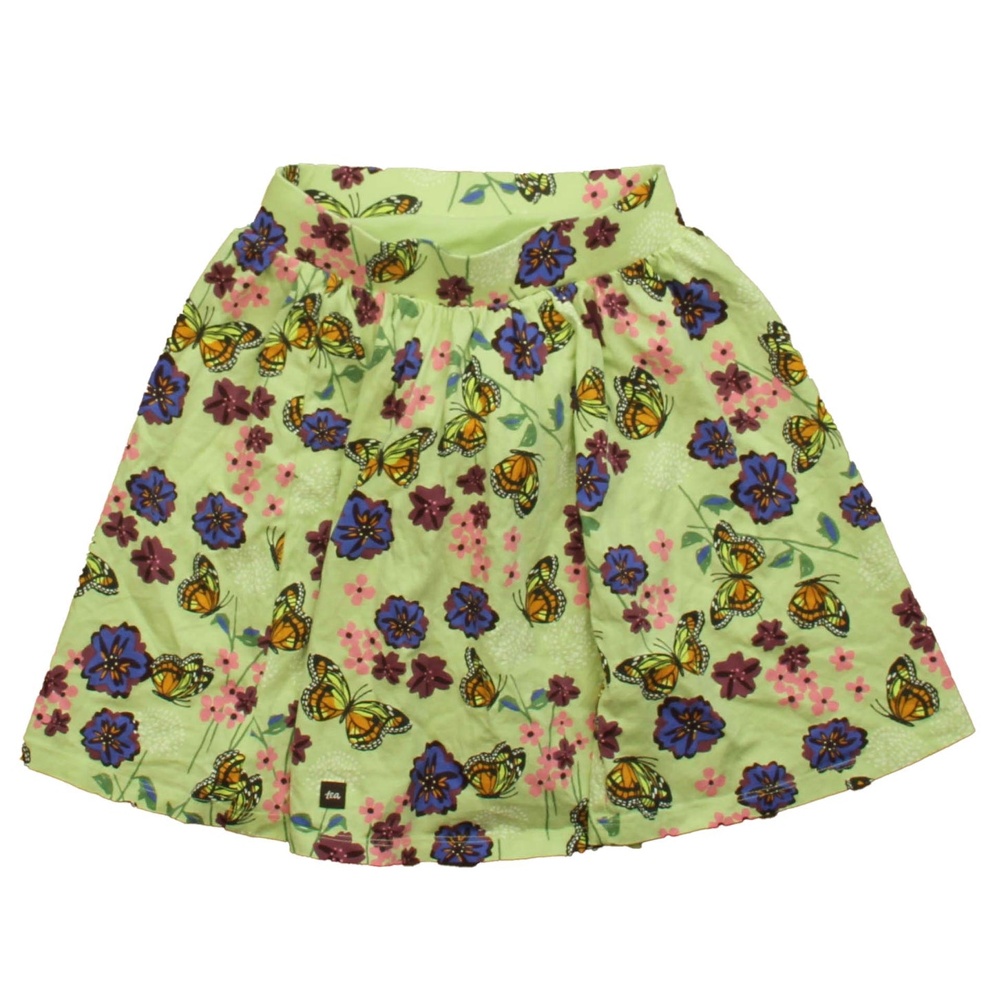 Tea Girls Light Green | Butterflies Skirt Size: 8 Years Light Green | Butterflies
