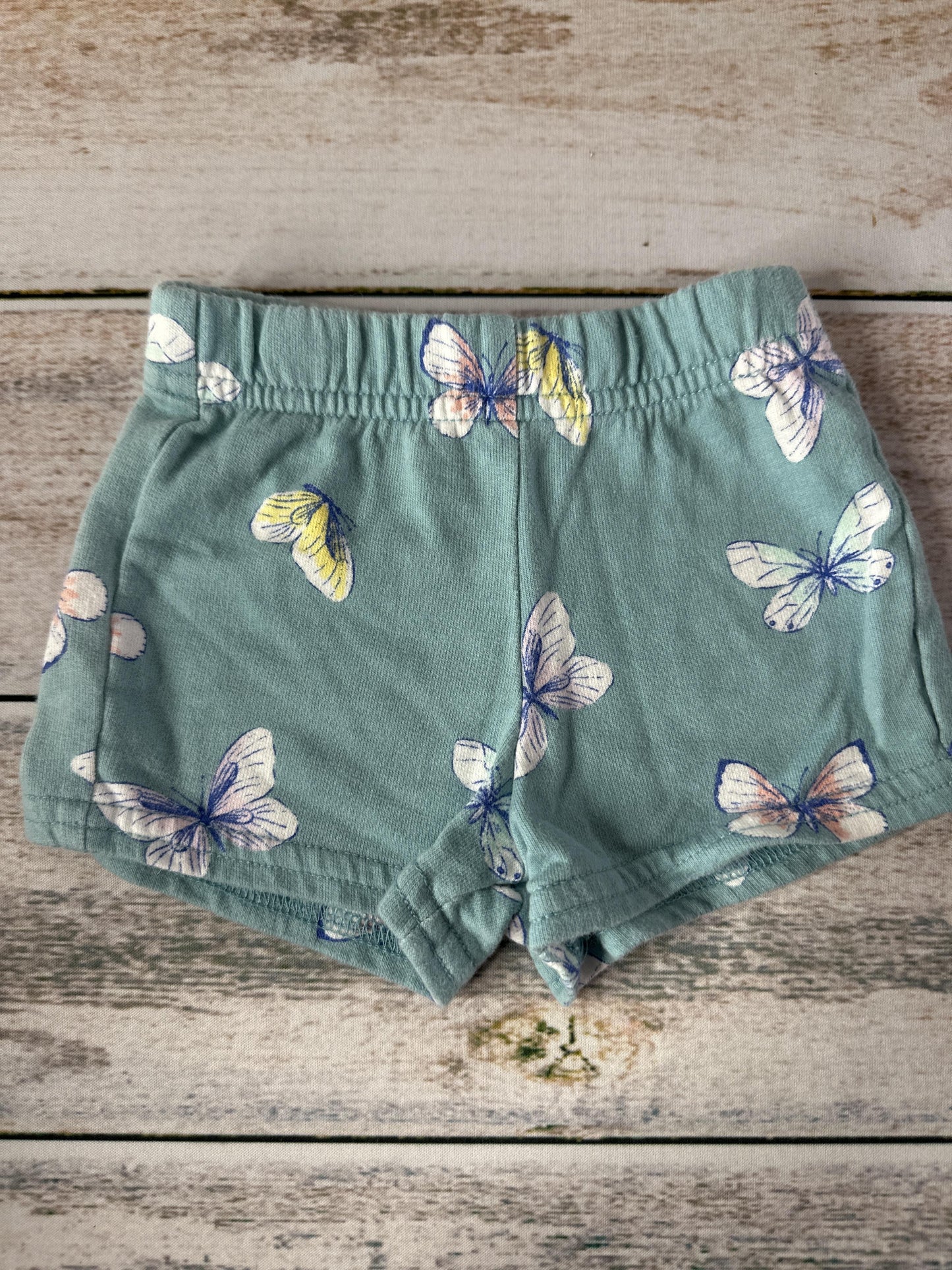 Carters Unisex light green | Butterfly Shorts Size: 3-6 months light green | Butterfly