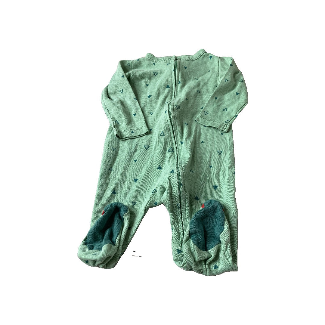 Old Navy Boys light green | dinosaur feet Pajamas Size: 3-6 months light green | dinosaur feet