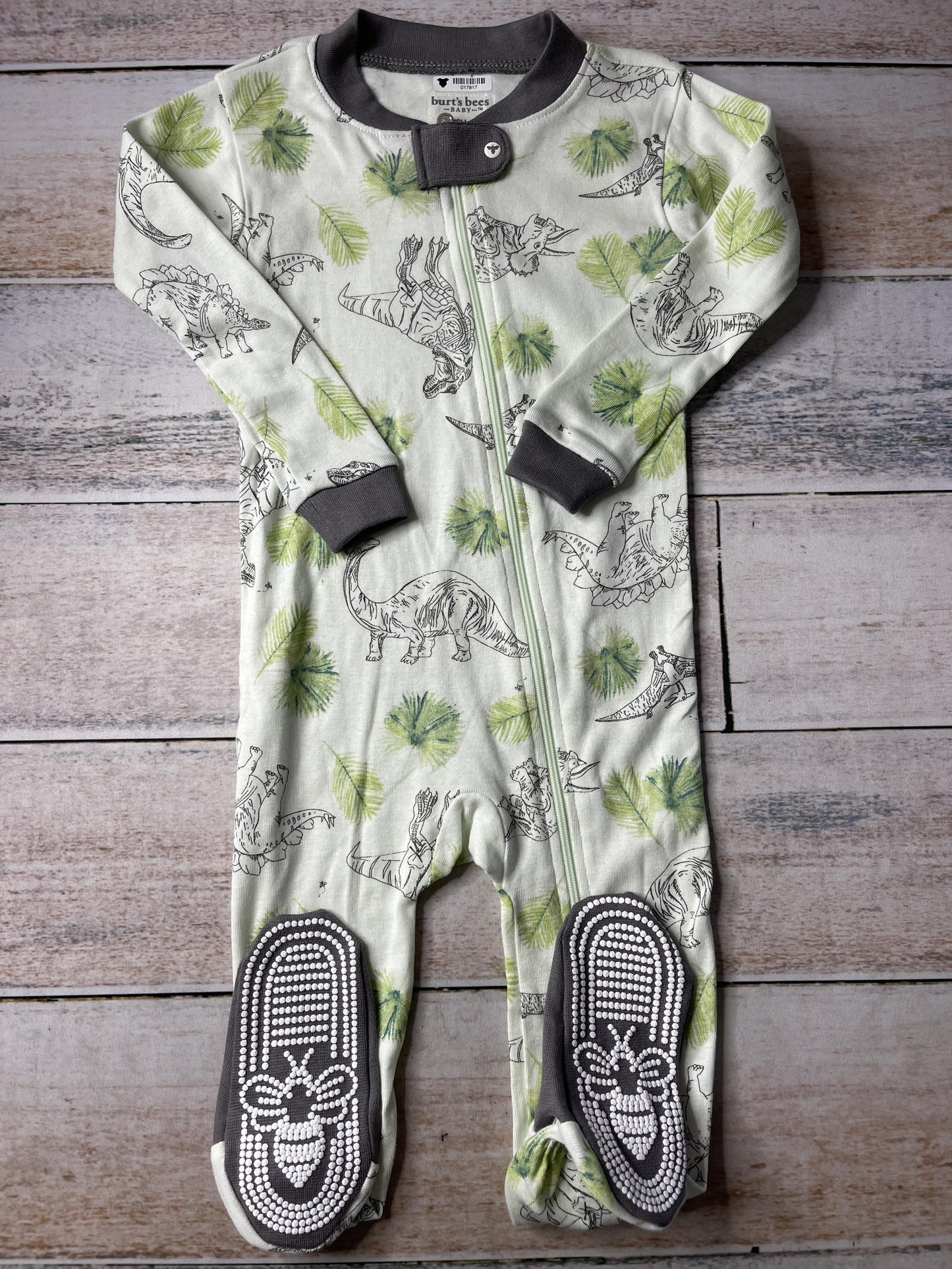 Burt's Bees Boys light green | Dinosaur Pajamas Size: 18 months light green | Dinosaur