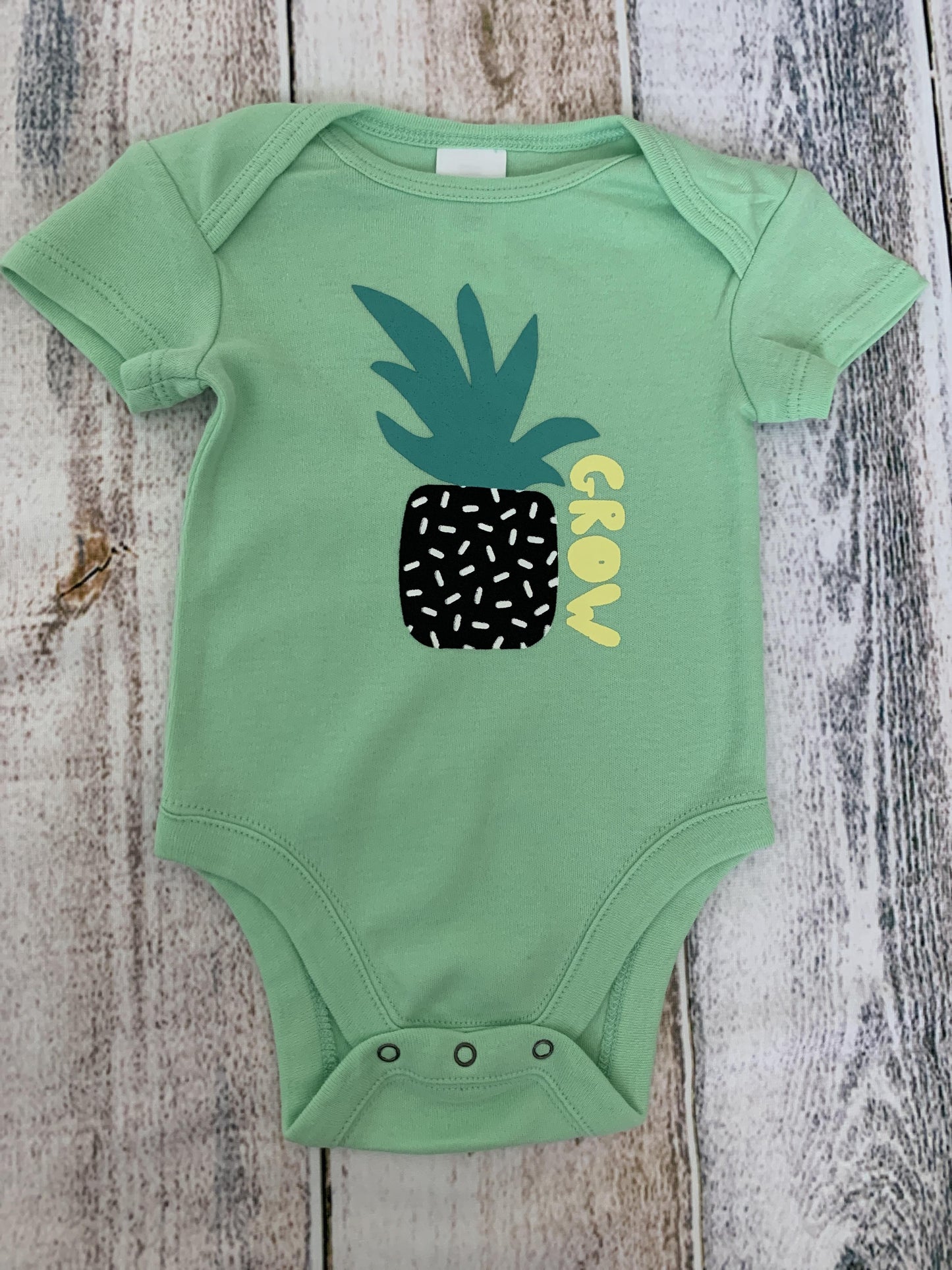 Open Edit Unisex light green | Fruit Onesie Size: 6 months light green | Fruit