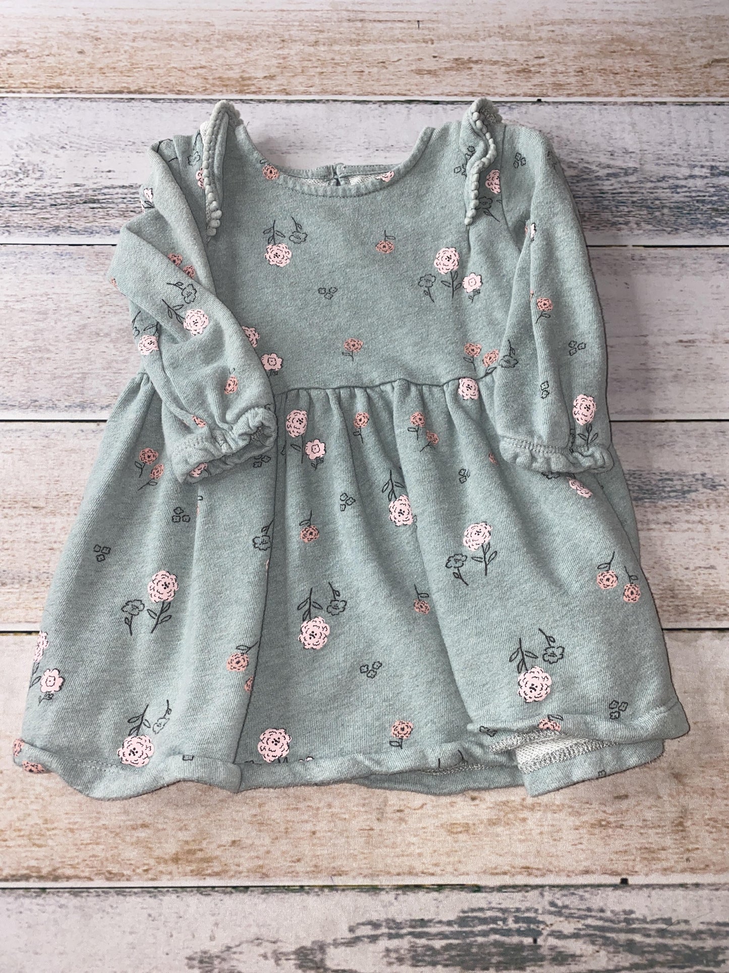 Carters Girls light green | Pink floral Dress Size: 18 months light green | Pink floral