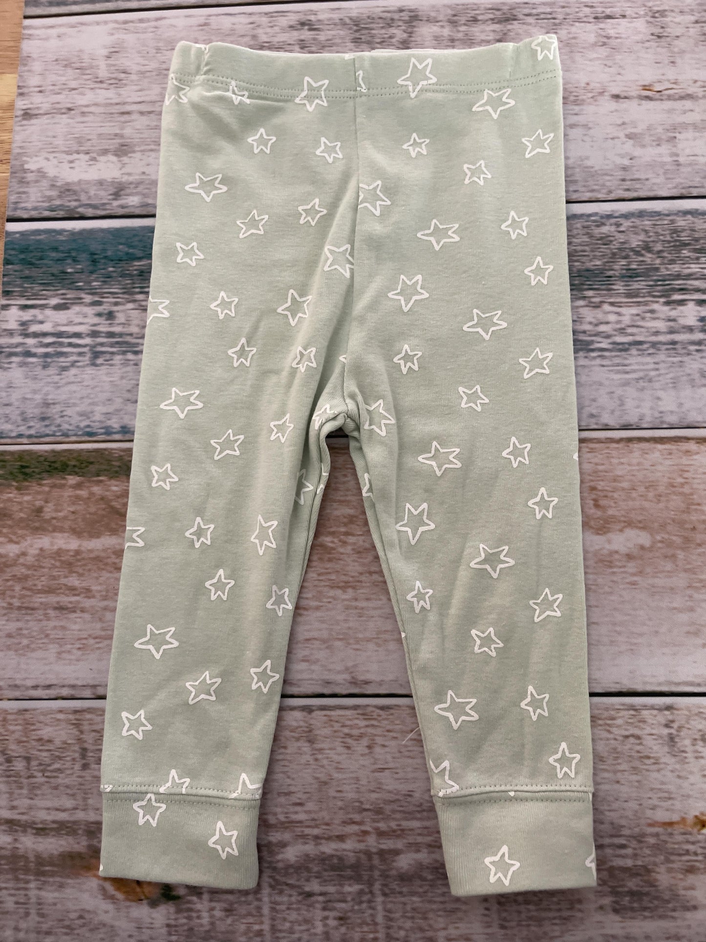 Cloud Island Unisex light green | Stars Pants Size: 6-9 months light green | Stars