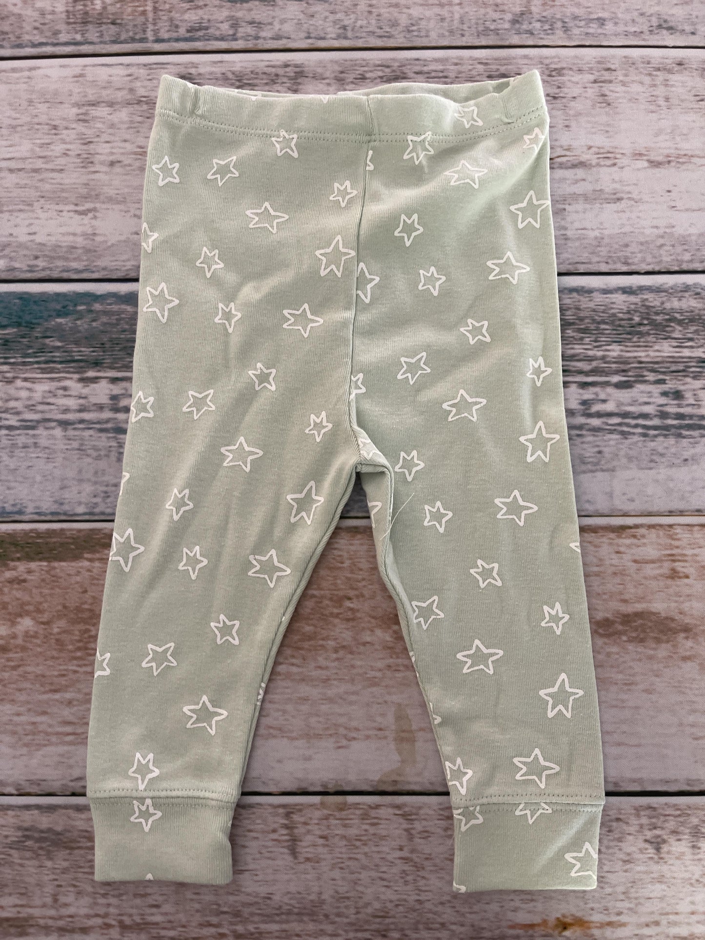 Cloud Island Unisex light green | Stars Pants Size: 3-6 months light green | Stars
