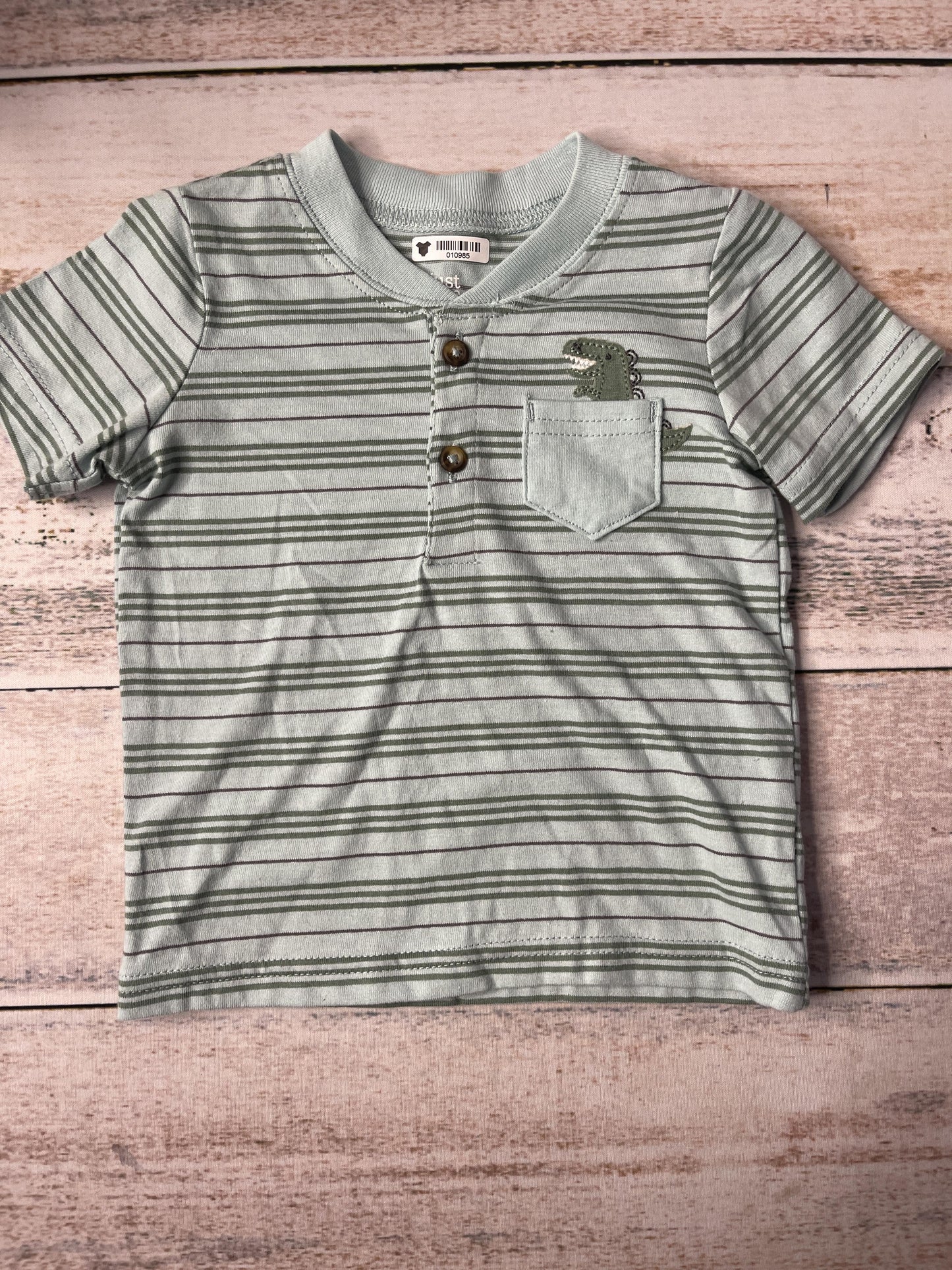 Carters Boys light green | Stripe T-Shirt Size: 6-9 months light green | Stripe