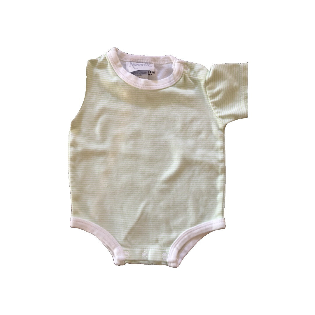 Nanette Boys light green | Striped Onesie Size: 6-9 months light green | Striped