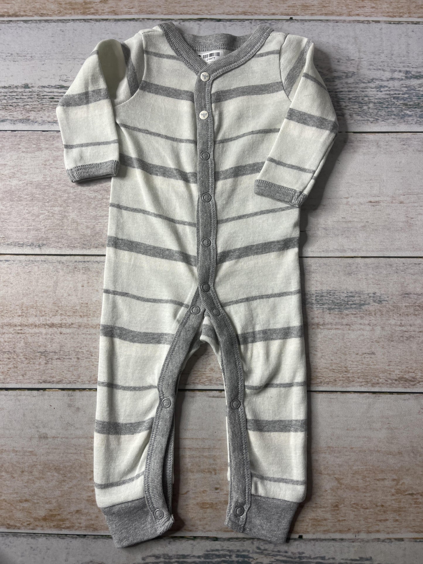 Burt's Bees Unisex light green | White | Grey | Stripe Long Sleeve Outfit Size: Preemie light green | White | Grey | Stripe