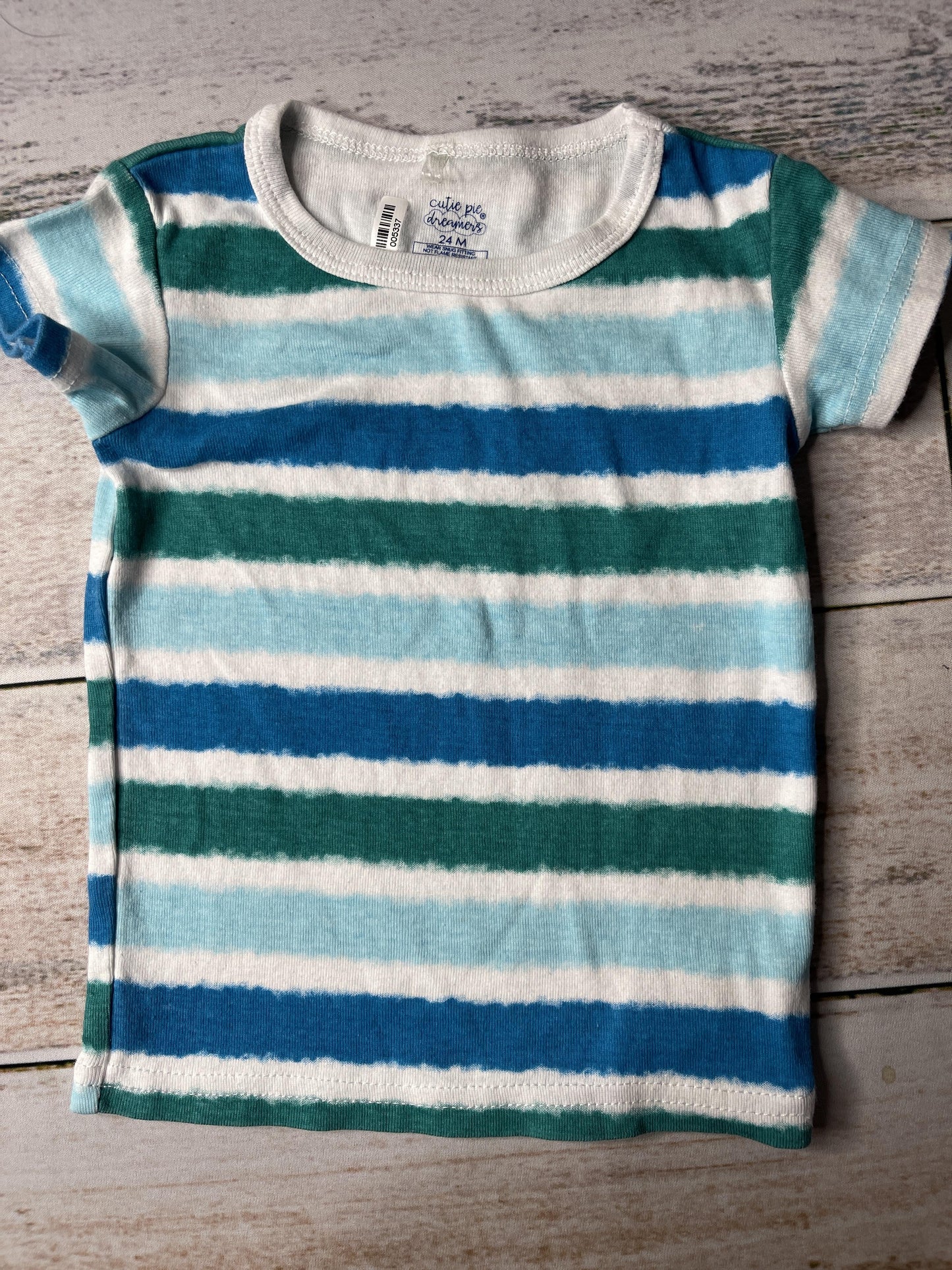 Cutie Pie Dreamers Boys light green | White | Light Blue Pajamas Size: 24 months light green | White | Light Blue