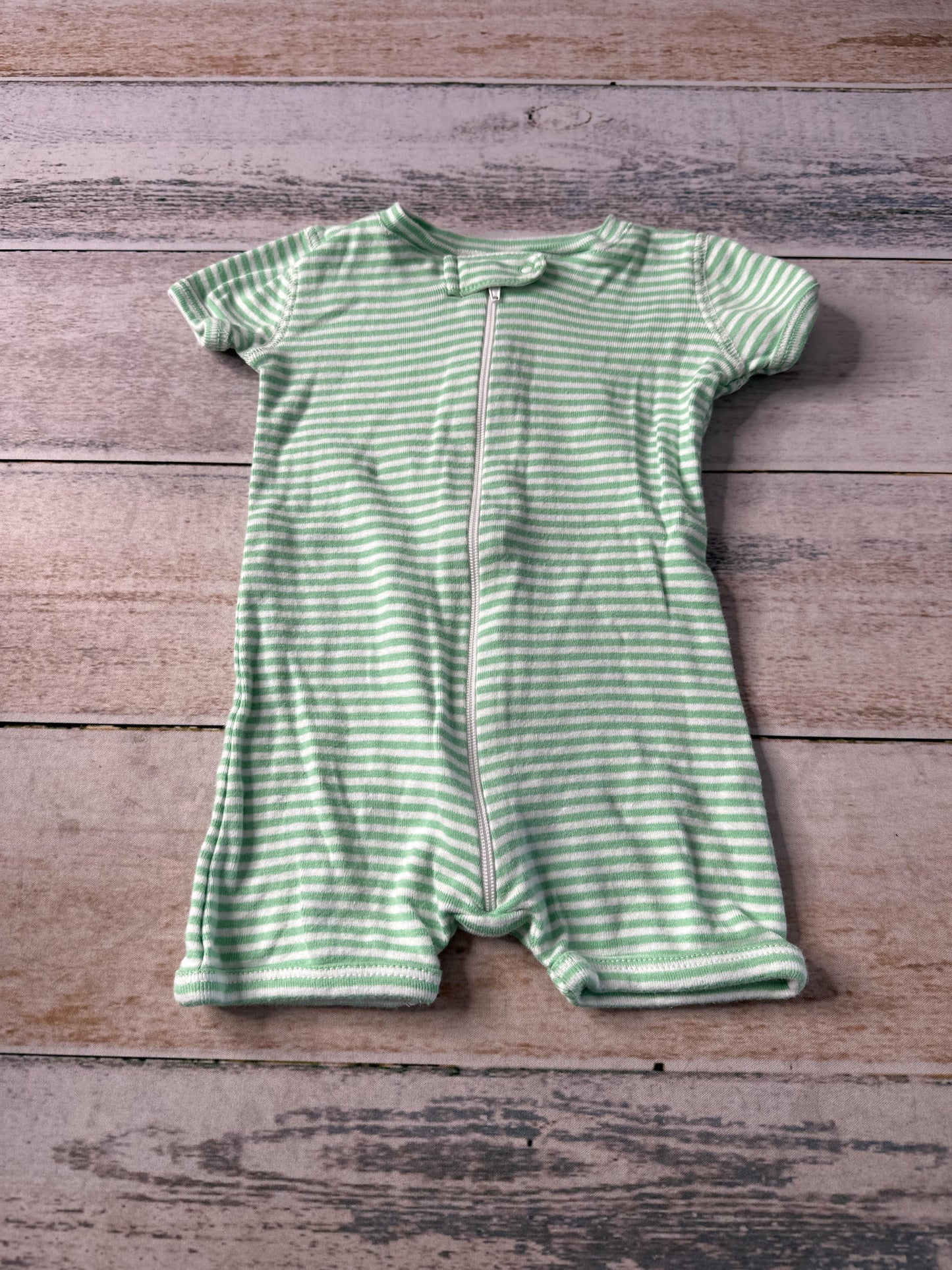 Primary Boys light green | White | Stripe Romper Size: 3-6 months light green | White | Stripe
