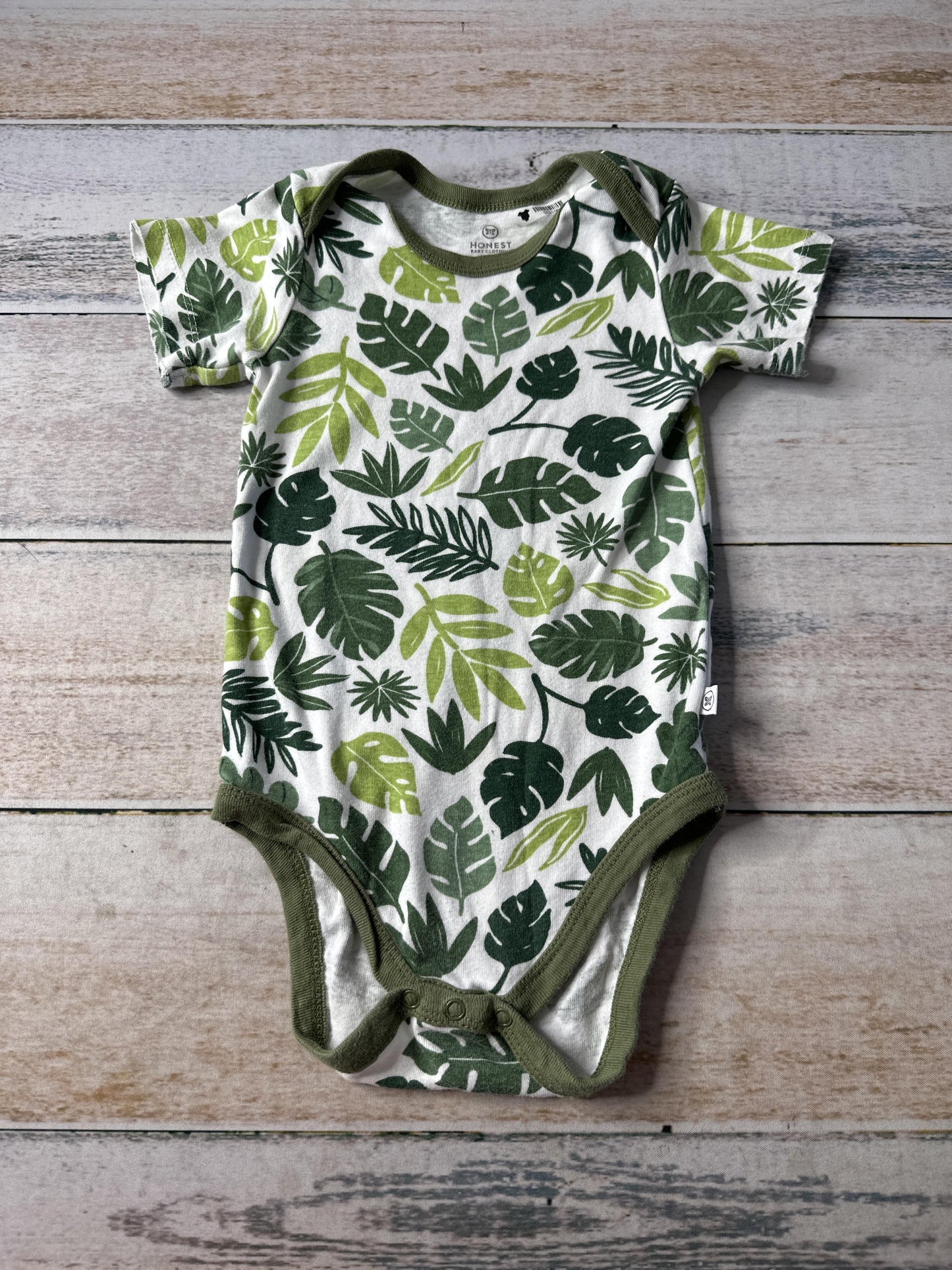 Honest Co Boys light green | White Onesie Size: 18 months light green | White