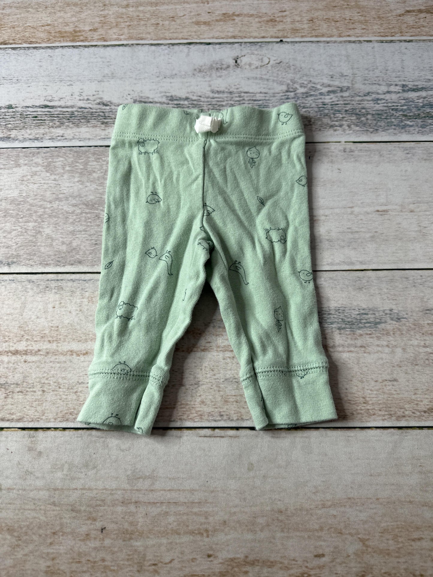 Carters Boys light green Pants Size: 0-3 months light green
