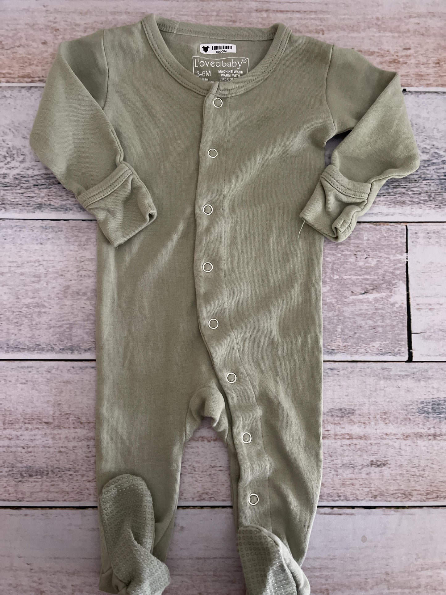 L’oved Baby Boys light green Pajamas Size: 3-6 months light green