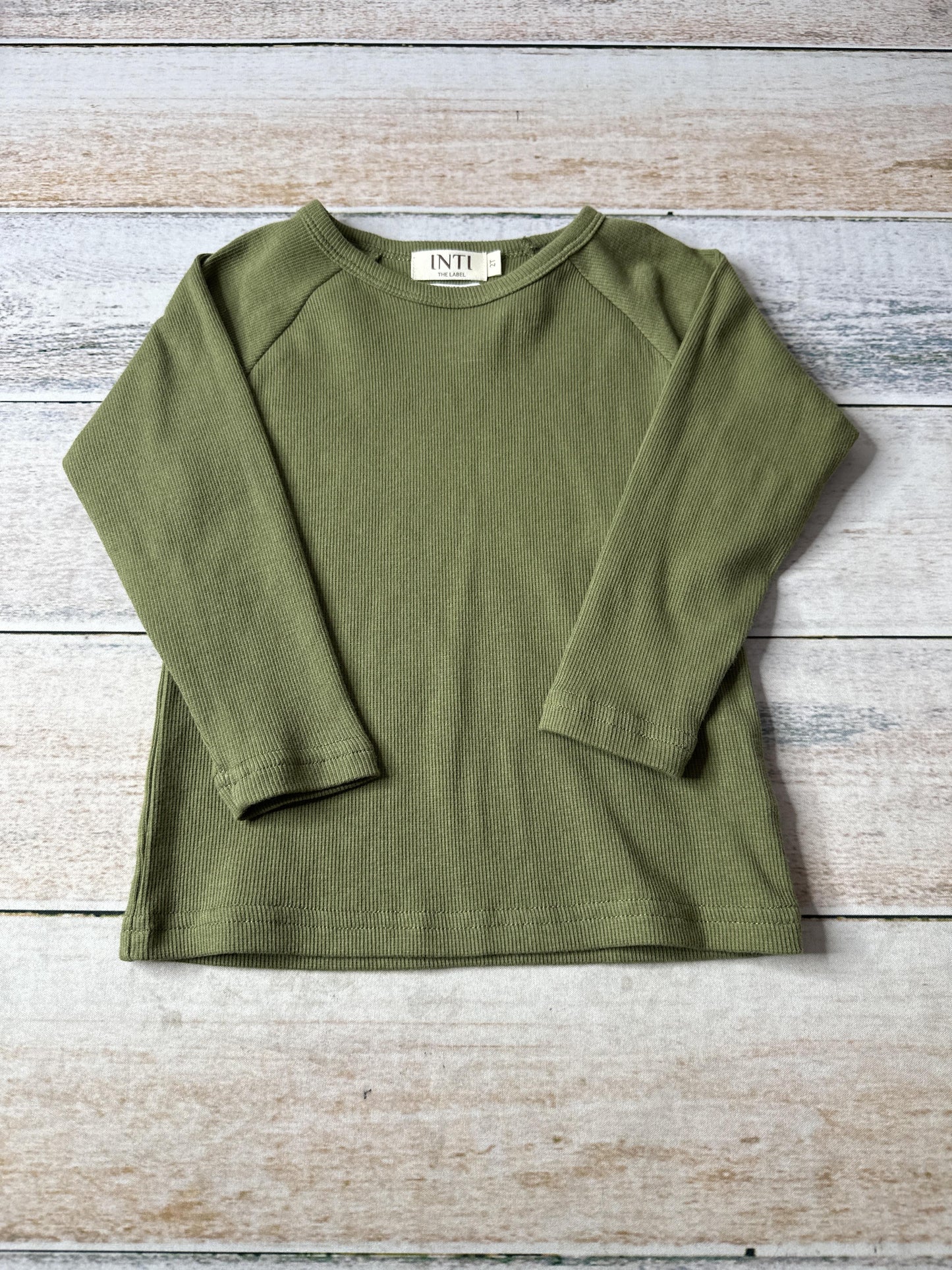 Inti Unisex light green Long Sleeve T-Shirt Size: 2T light green