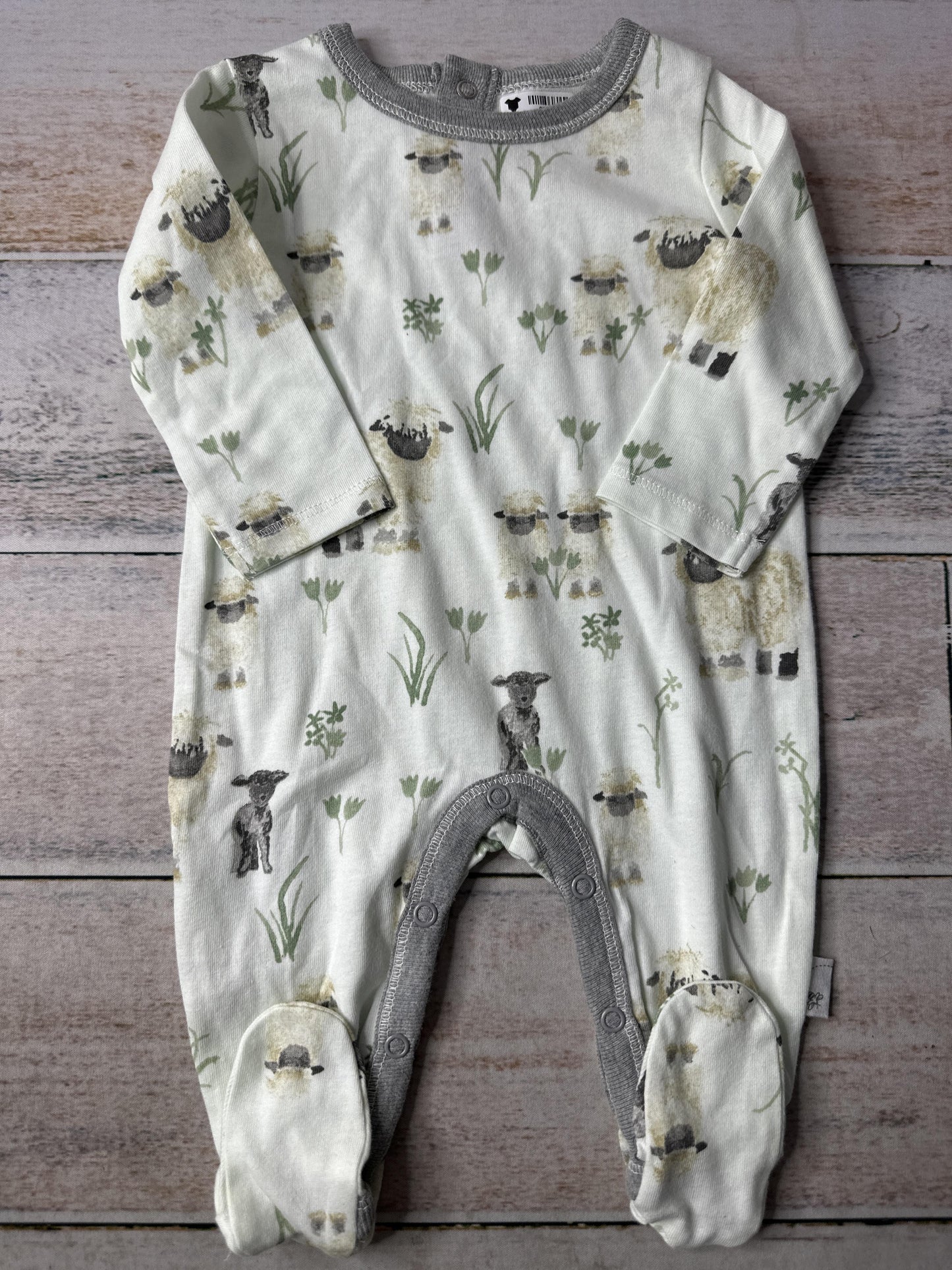 Burt's Bees Unisex light green Button Down Short Sleeve Size: Newborn light green