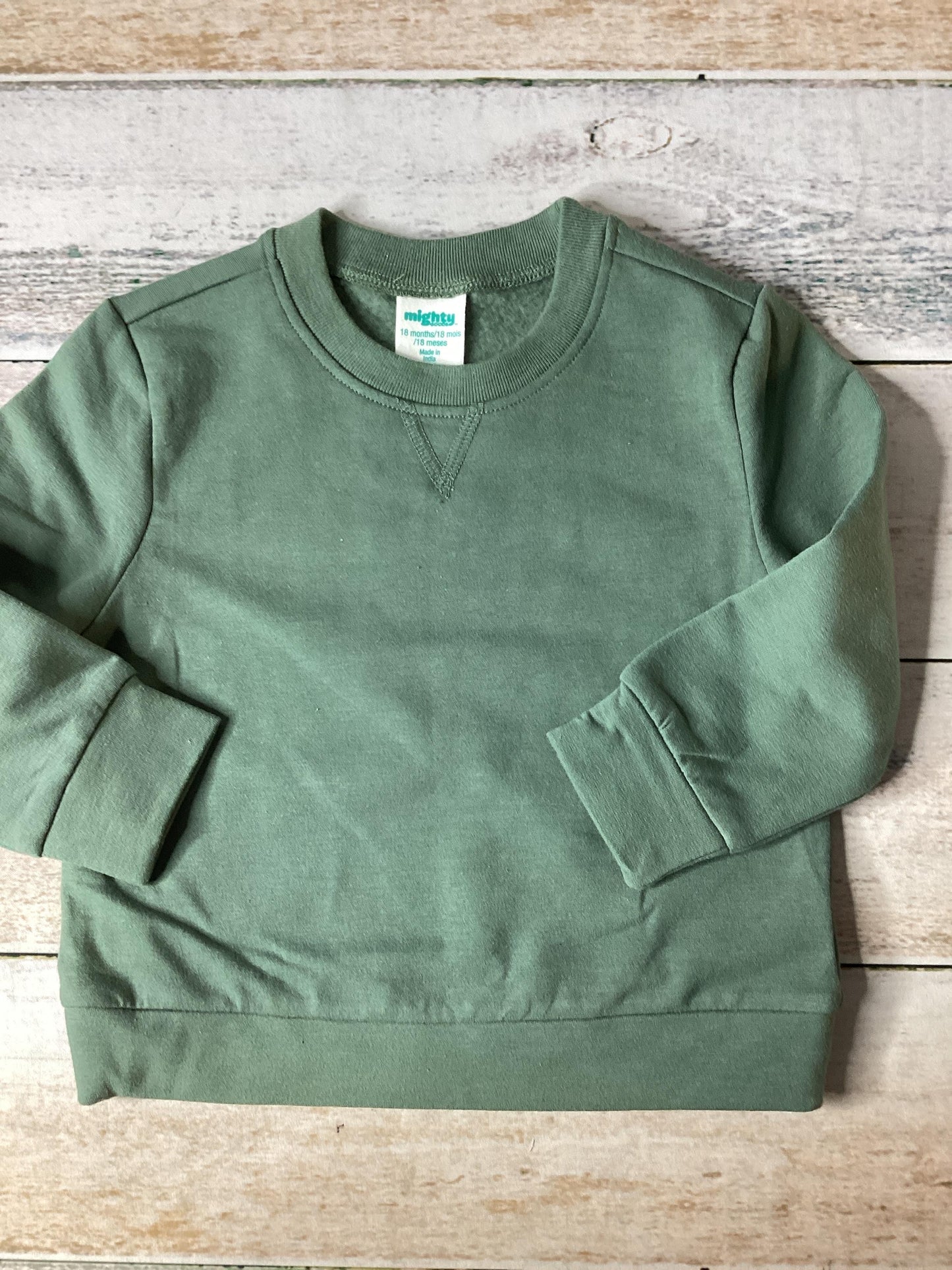 Unisex light green Sweatshirt Size: 18 months light green
