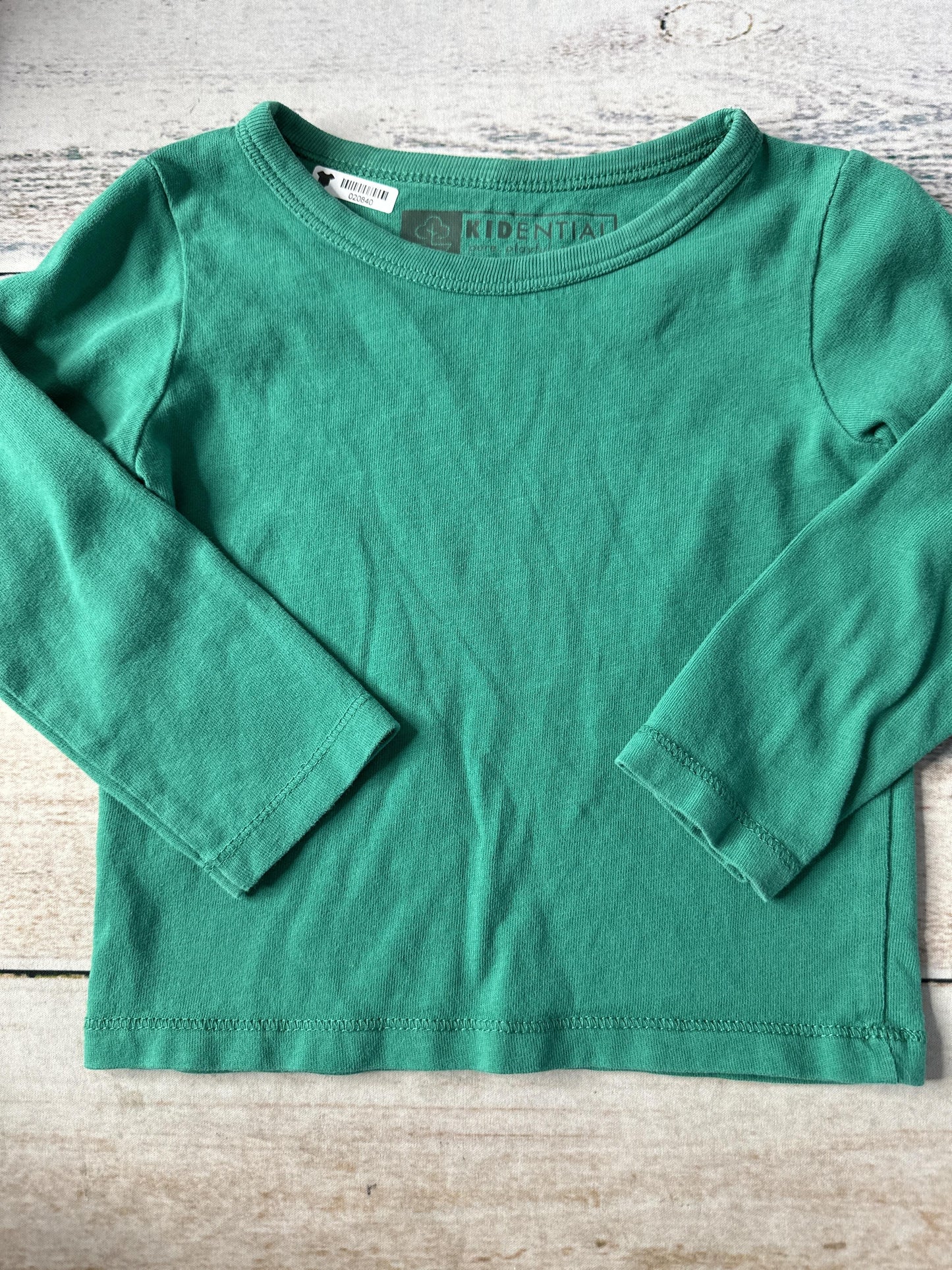 Kidential Unisex light green Long Sleeve T-Shirt Size: 2T light green