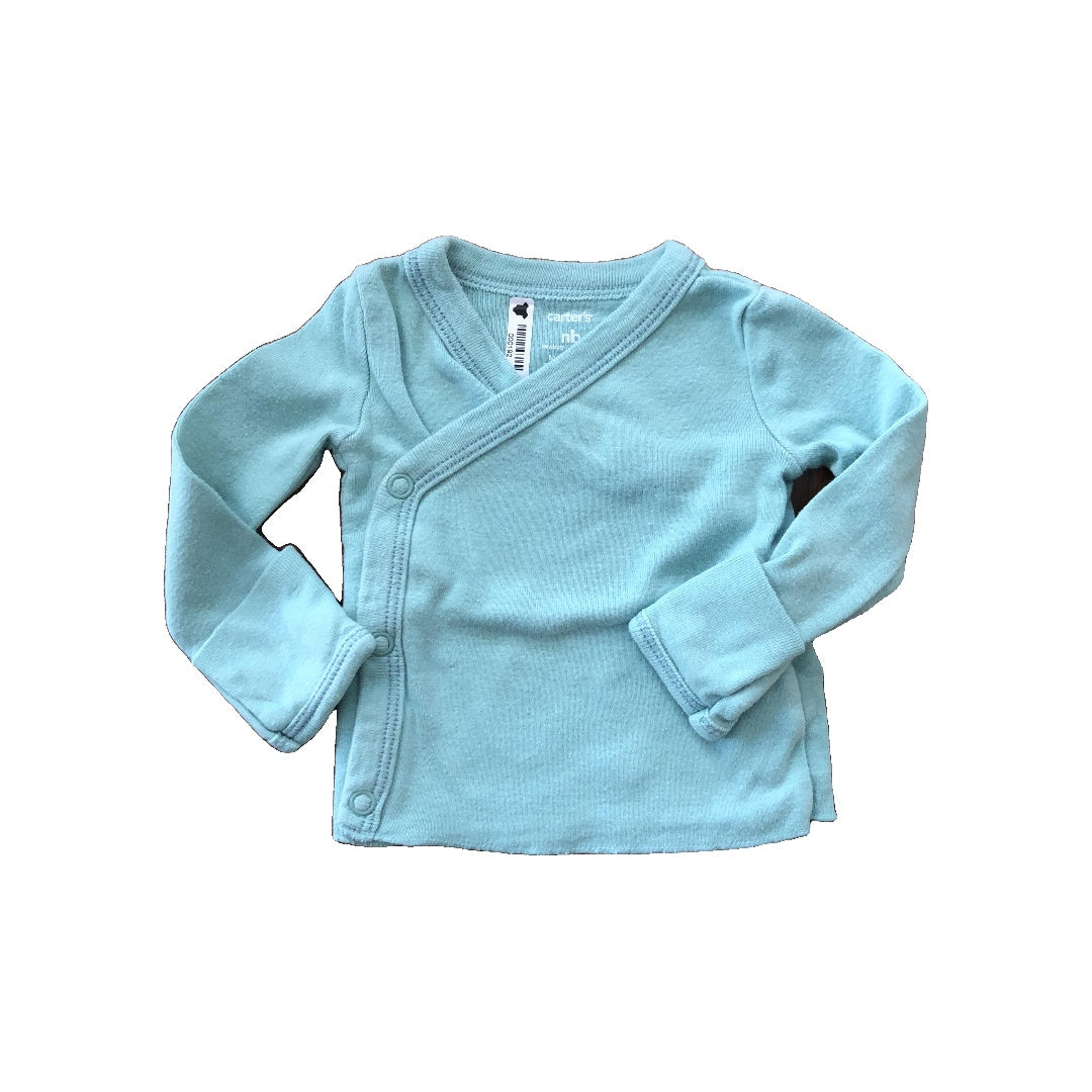 Carters Girls light green Long Sleeve T-Shirt Size: Newborn light green