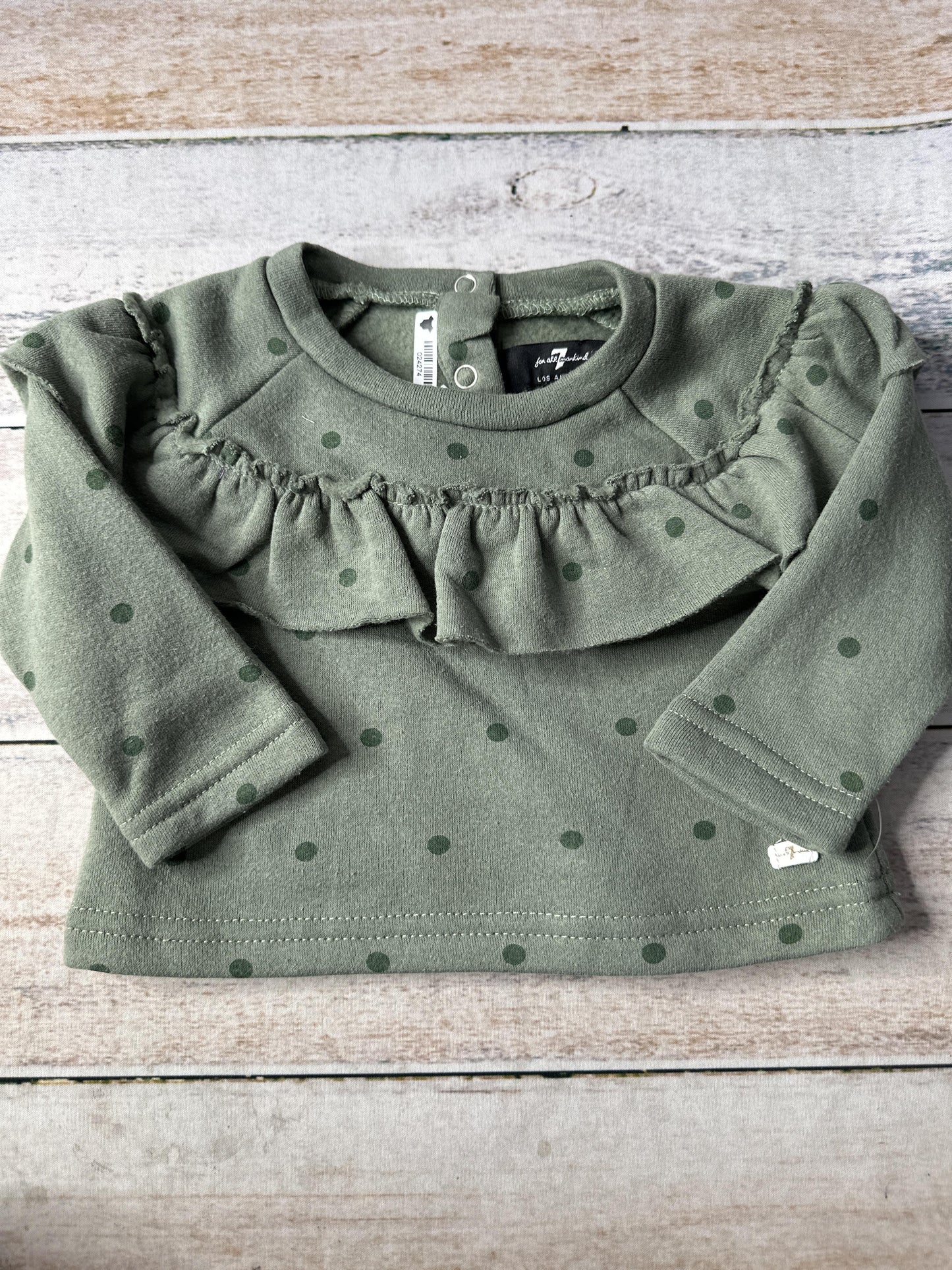 7 For All Mankind Girls light green Sweater Size: 3-6 months light green