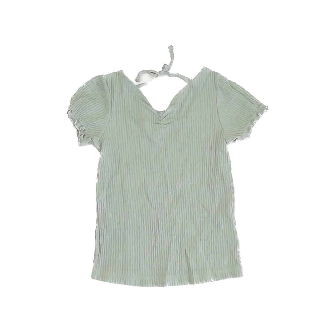 Osh Kosh Girls Light Green Short Sleeve Shirt Size: 5T Light Green