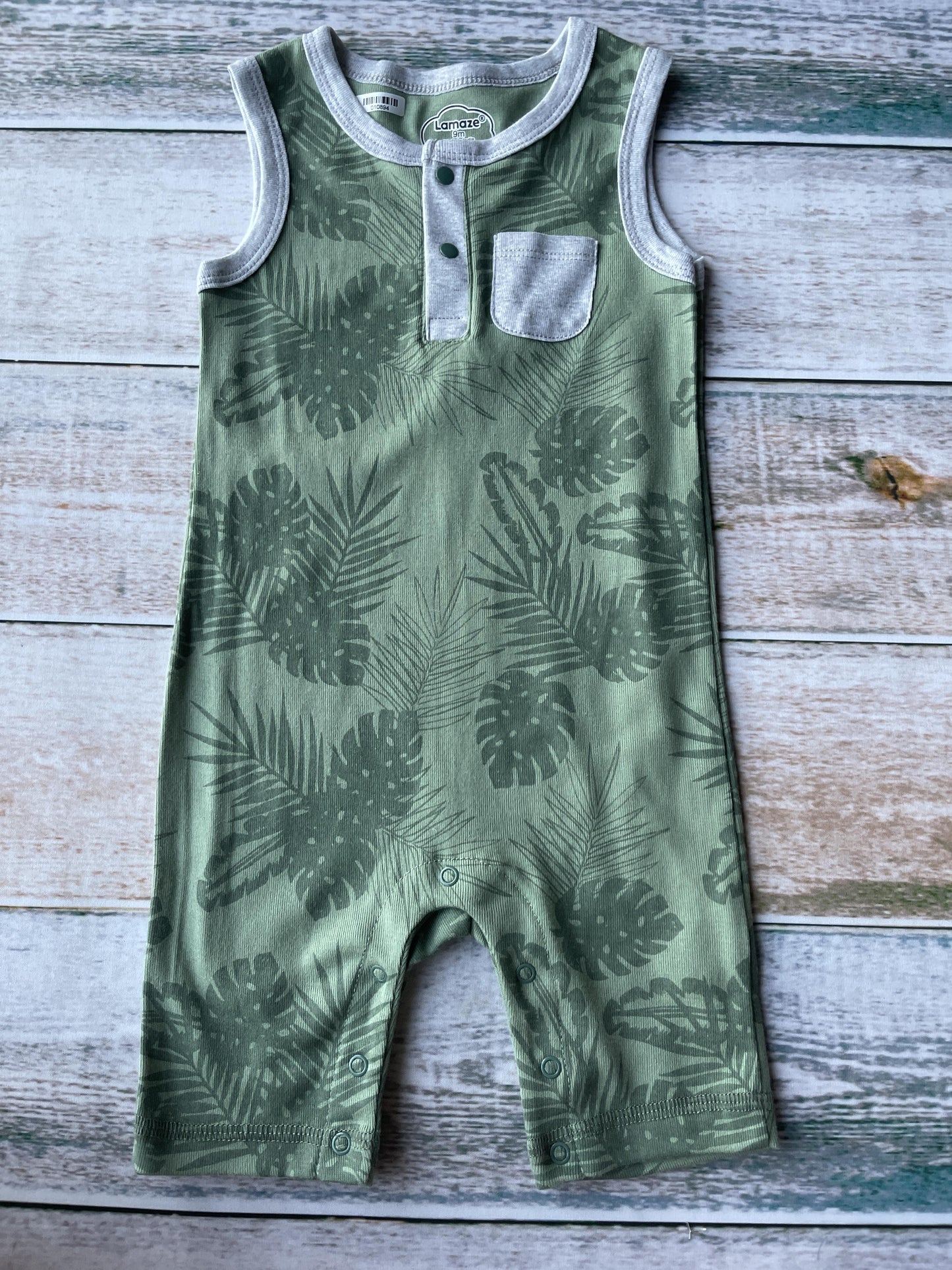 Lamaze Boys light green Romper Size: 9 months light green