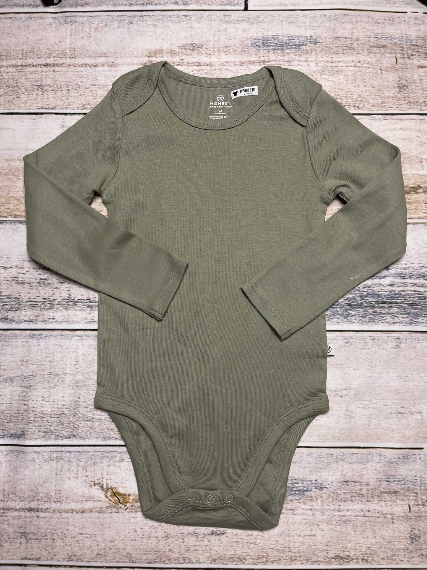 Honest Co Unisex light green Long Sleeve T-Shirt Size: 24 months light green