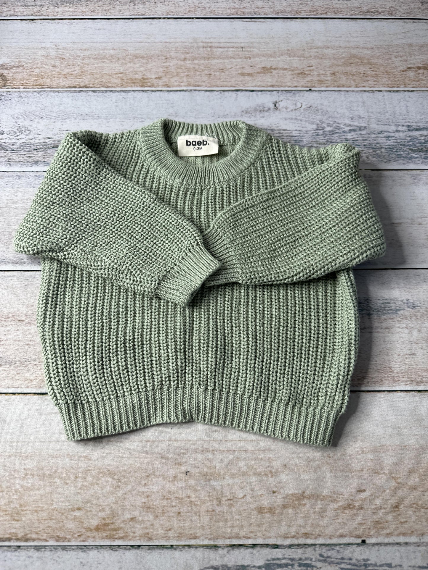 Baeb Basics Unisex light green Sweater Size: 0-3 months light green