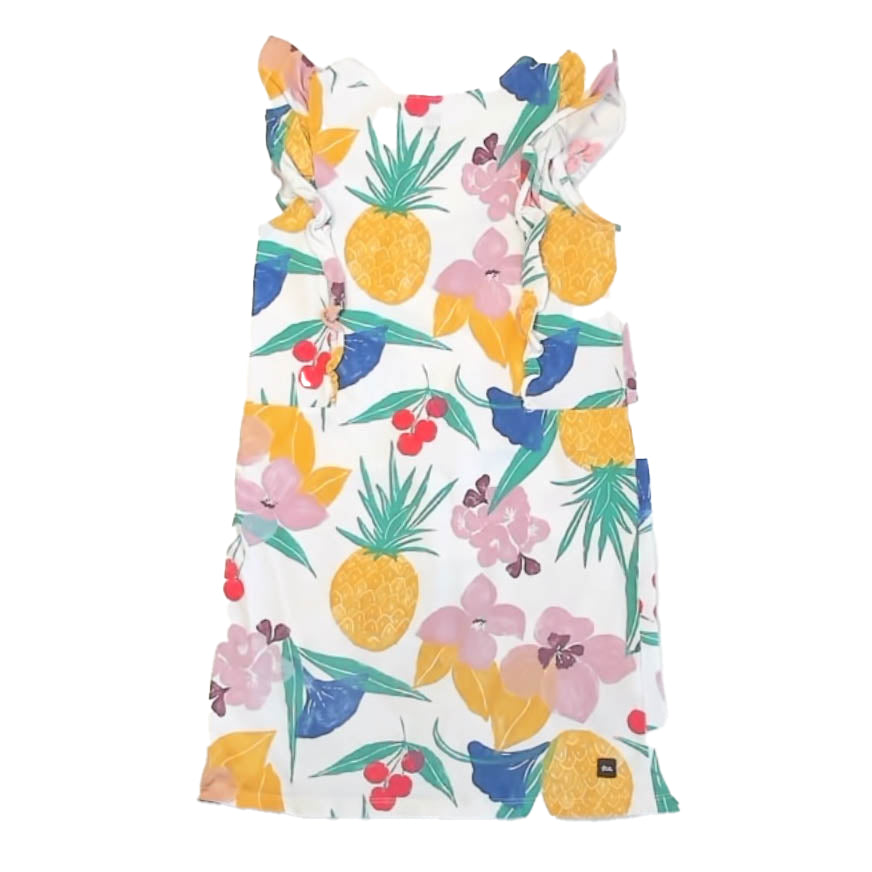 Tea Collection Girls Light Pink Floral Dress Size: 7 Years Light Pink Floral