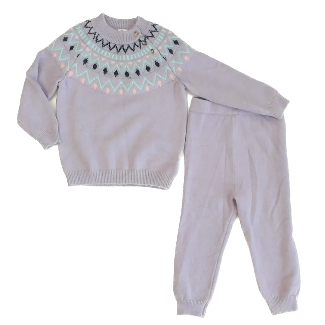 Cat & Jack Girls Light Purple Apparel Sets Size: 18 Months Light Purple