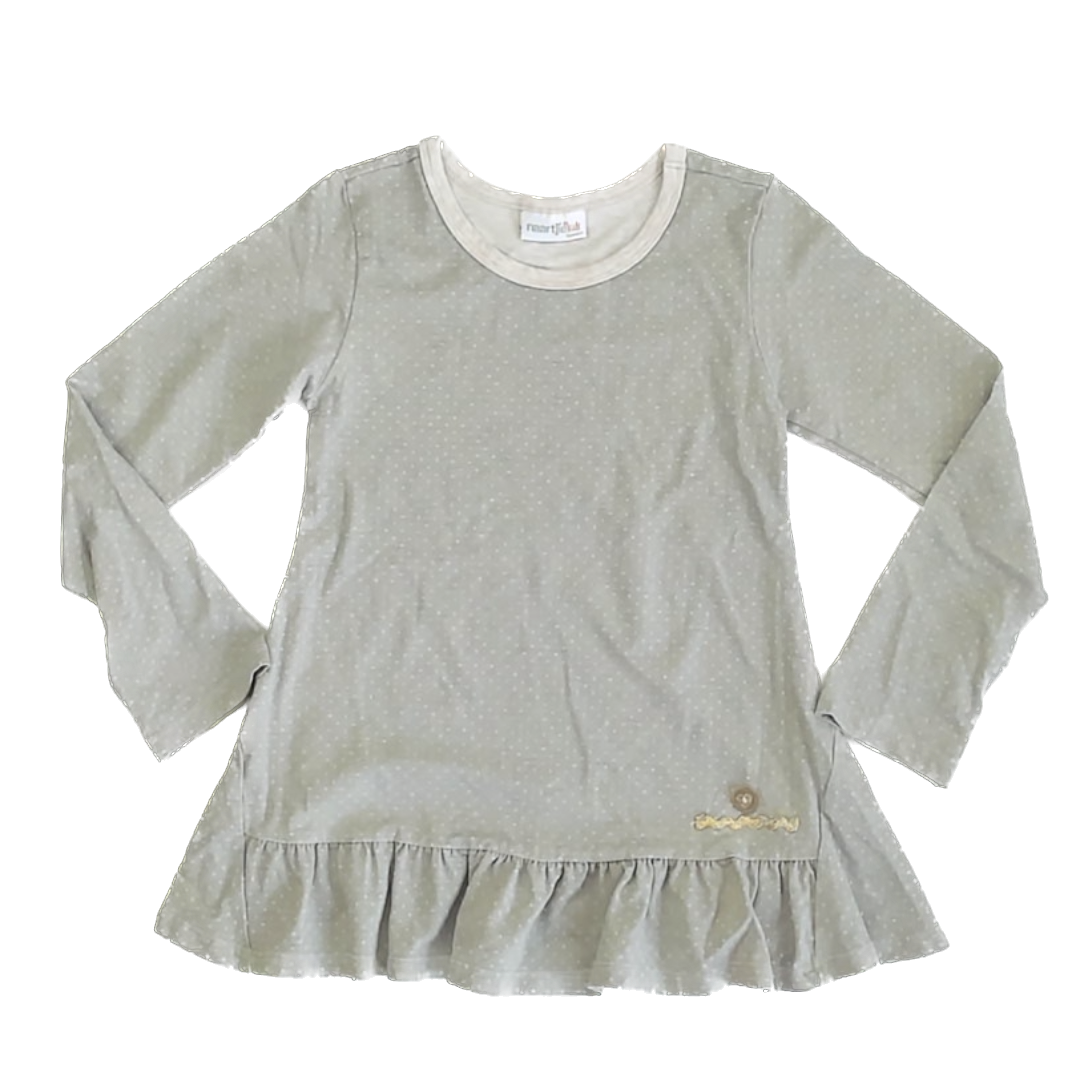 Naartije Girls Light Sage Dress Size: 6 Years Light Sage